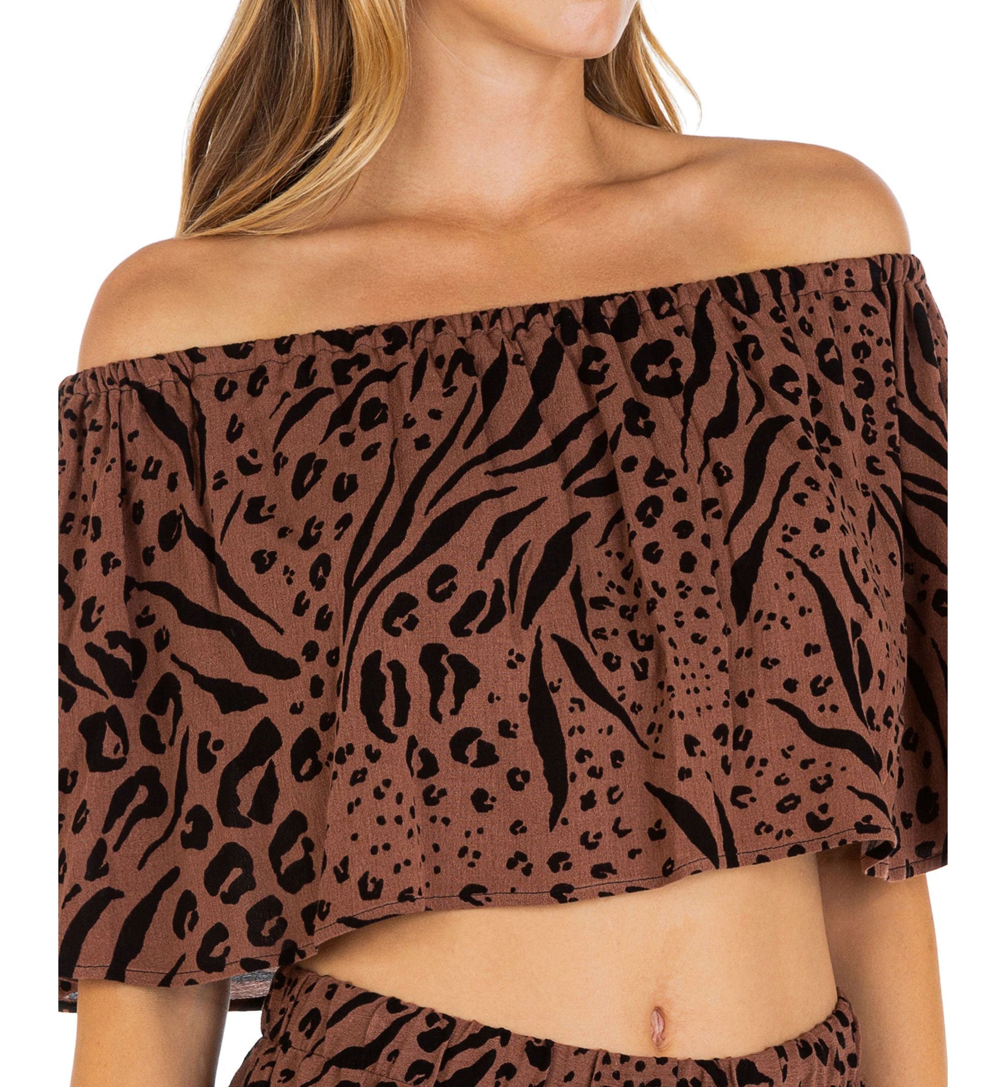 Juniors' Off-The-Shoulder Flounce Cover-Up