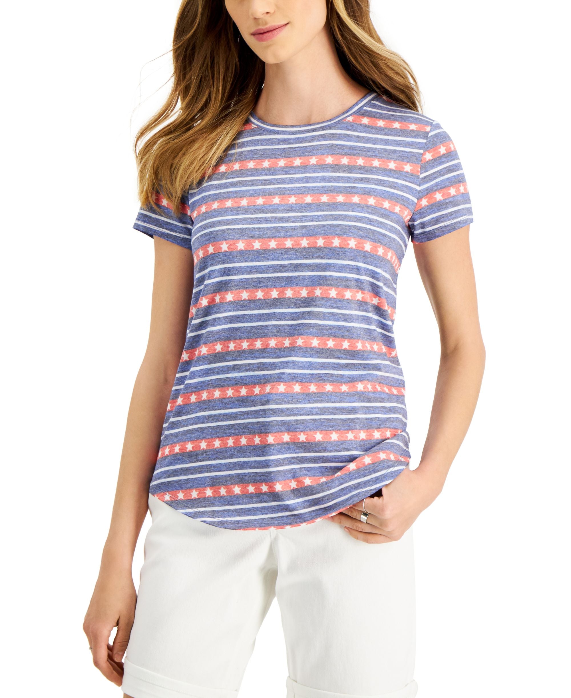 Style & Co Cotton Printed T-Shirt