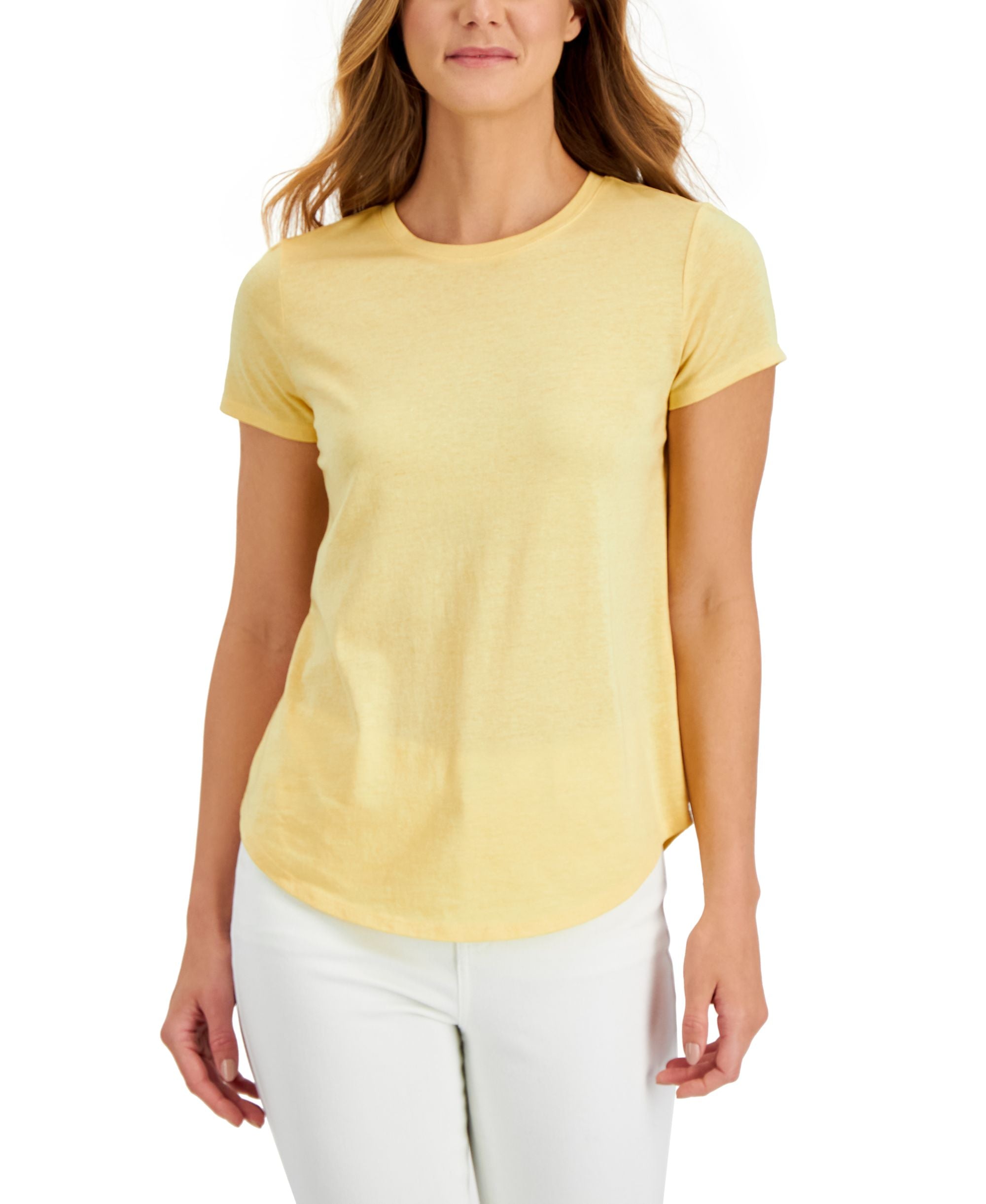 Style & Co Solid Burnout T-Shirt