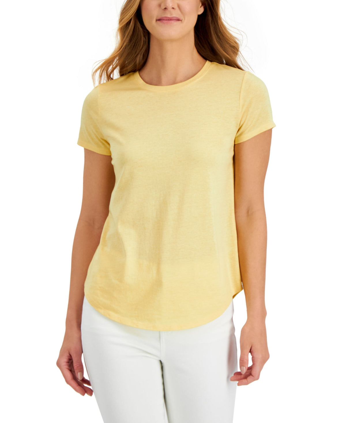 Style & Co Solid Burnout T-Shirt