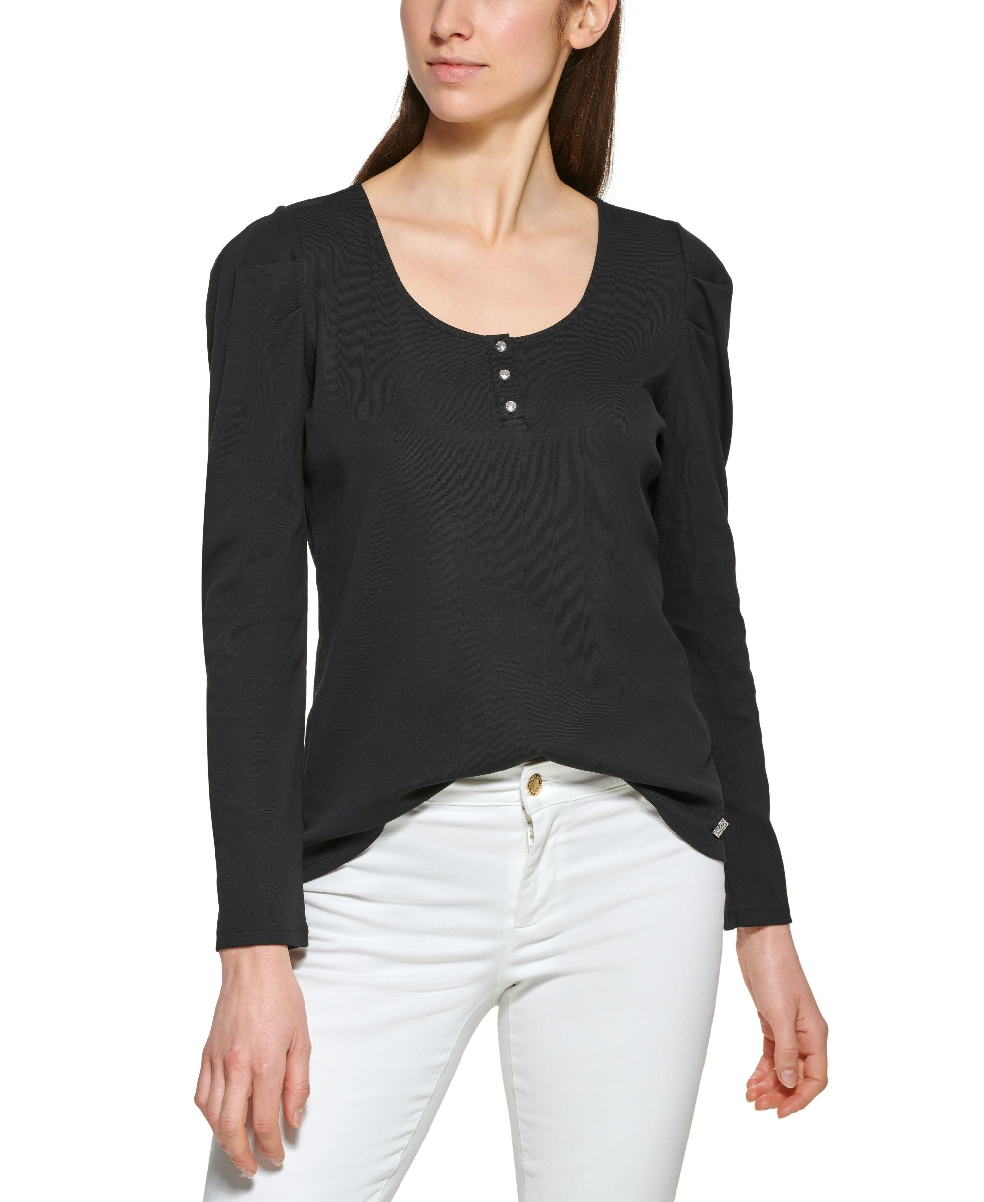 Calvin Klein Long Sleeve Puff Shoulder Tee