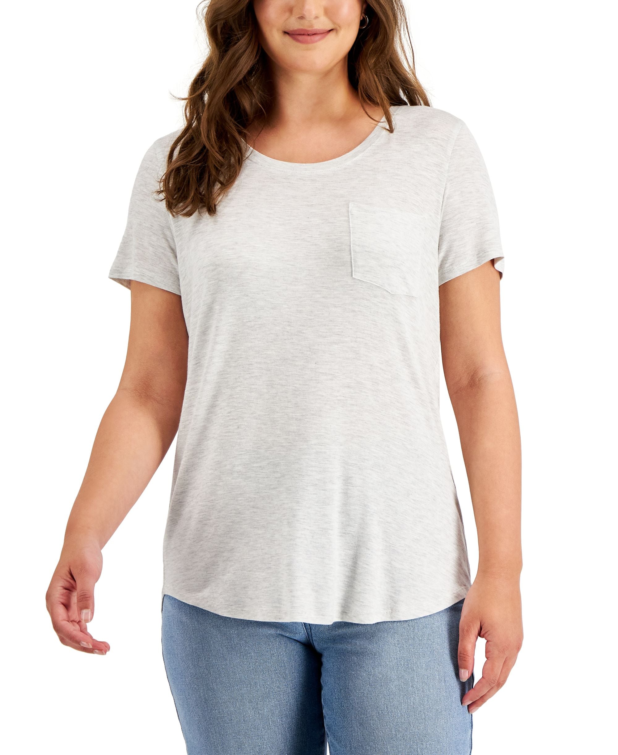 Style & Co Womens Scoop Neck Top