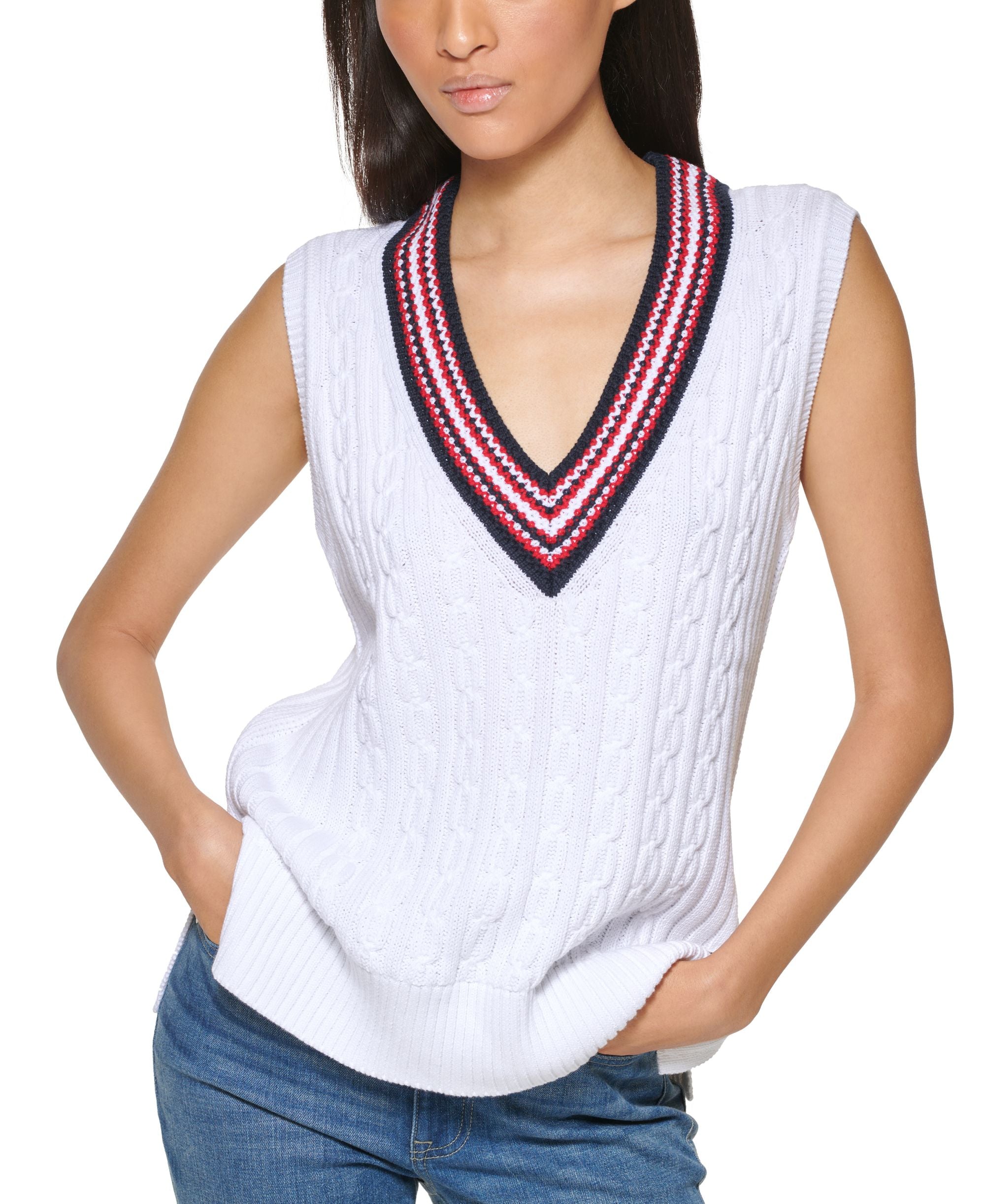 Tommy Hilfiger Cable Knit Sweater Vest