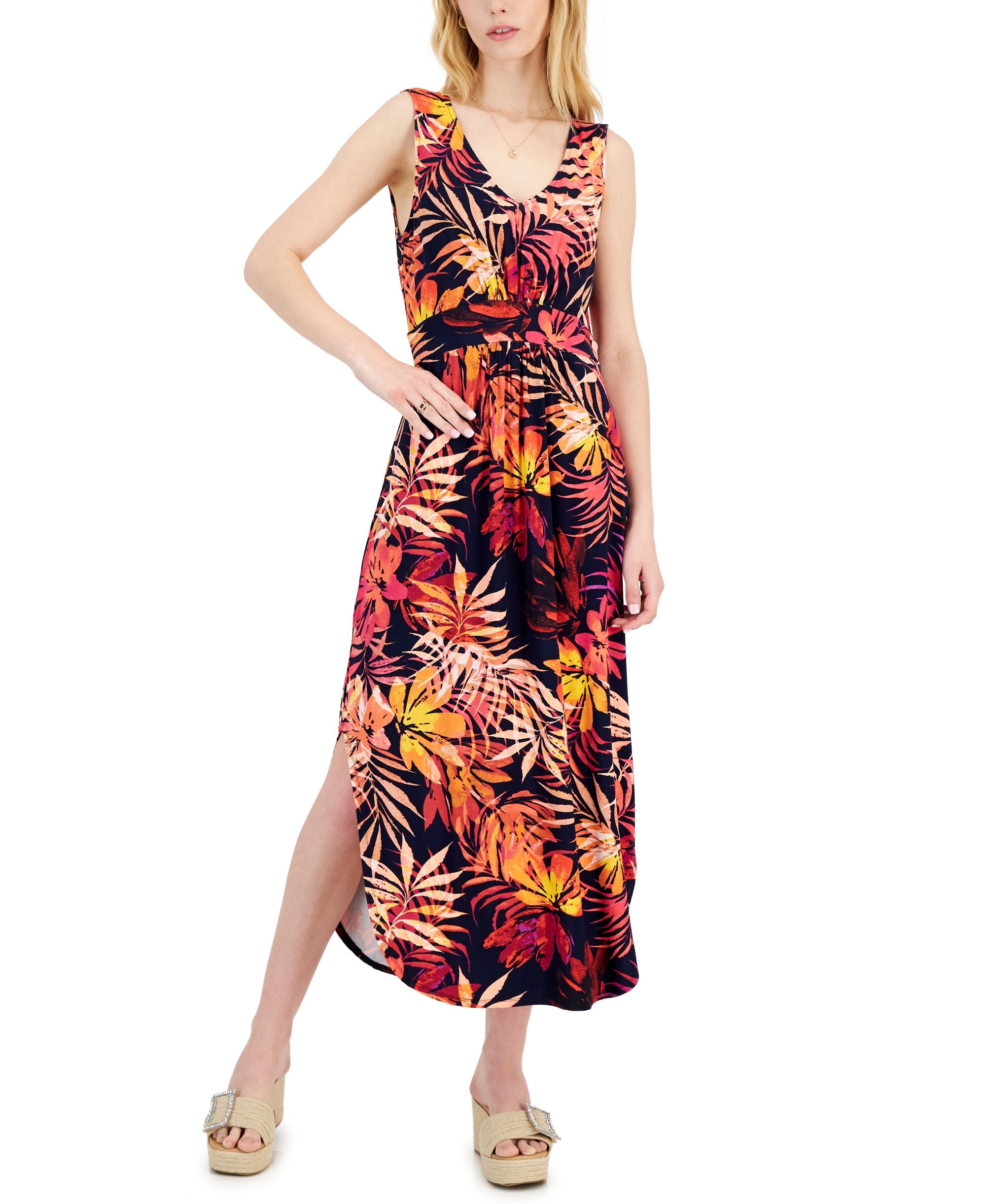 Willow Drive Floral Print Sleeveless Maxi Dress