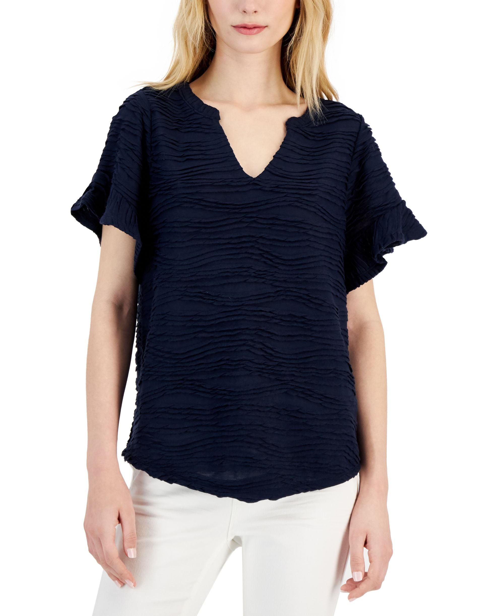 Willow Drive Flutter Sleeve Top