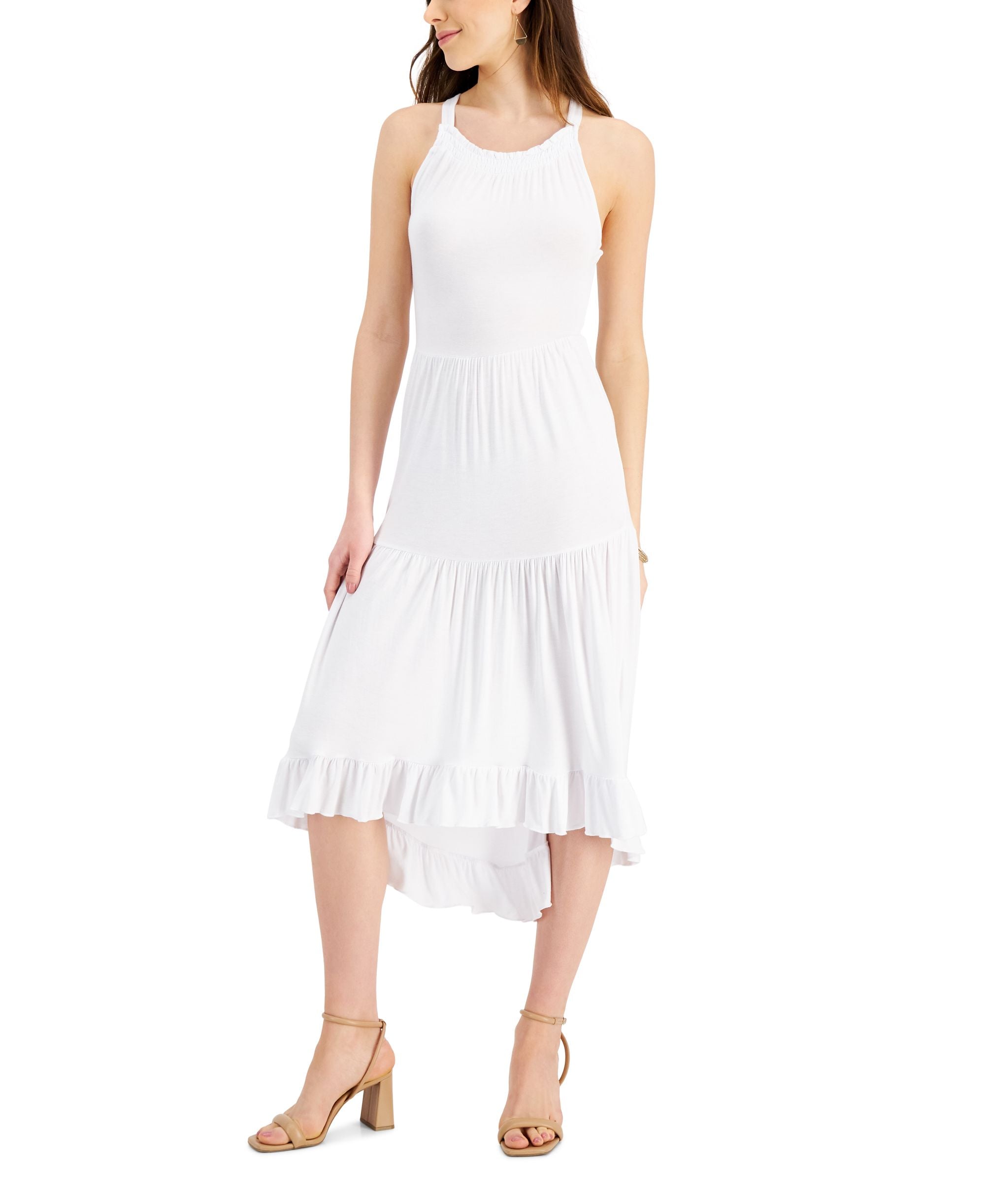 Willow Drive Tiered High Low Sleeveless Dress
