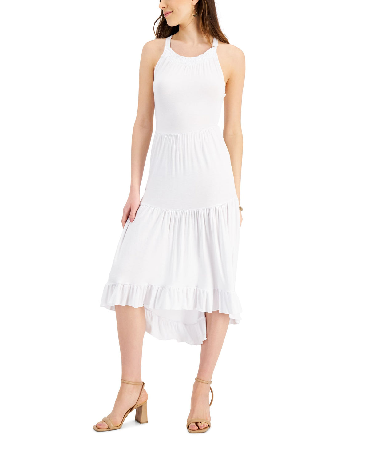 Willow Drive Tiered High Low Sleeveless Dress