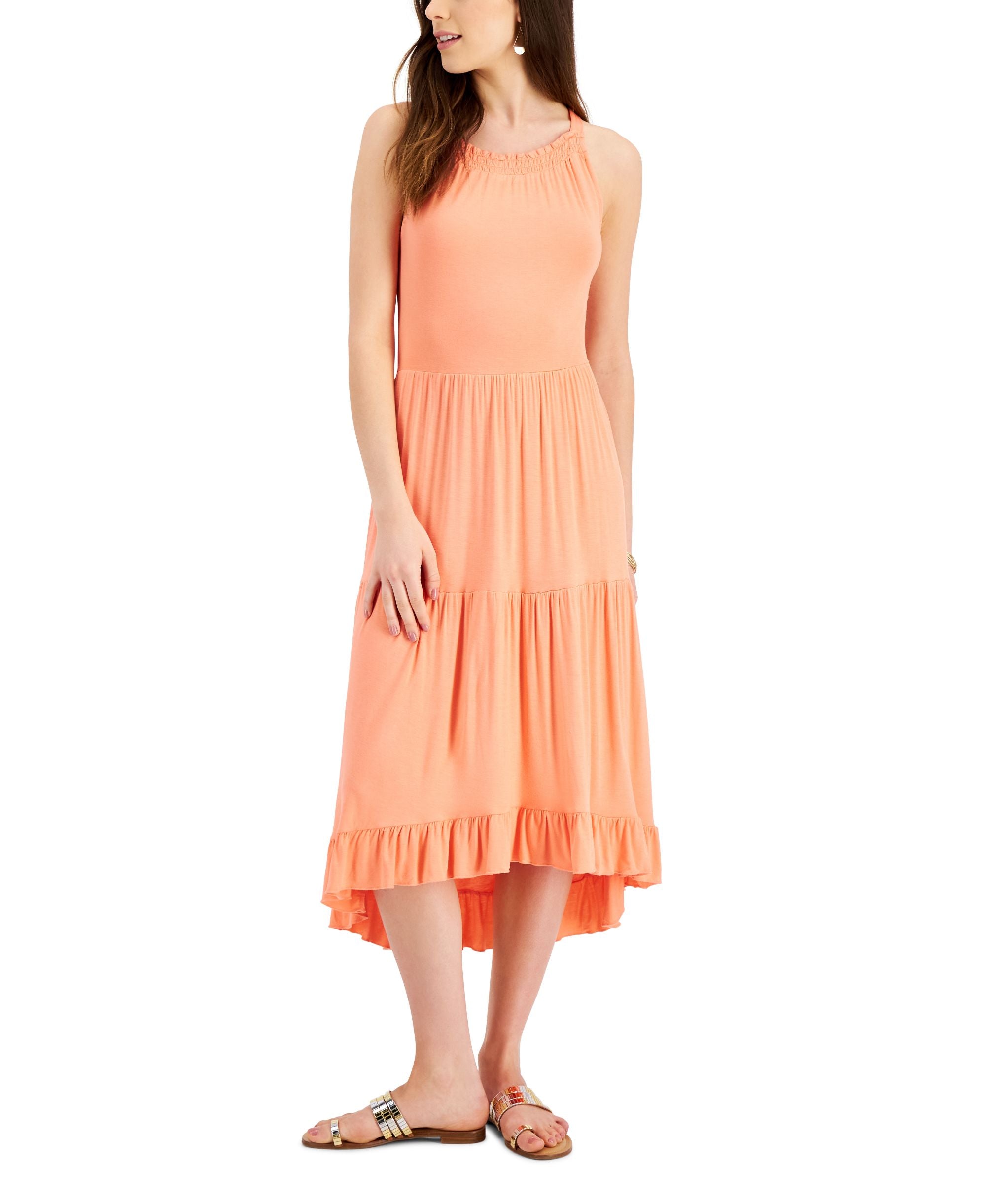 Willow Drive Tiered High Low Sleeveless Dress