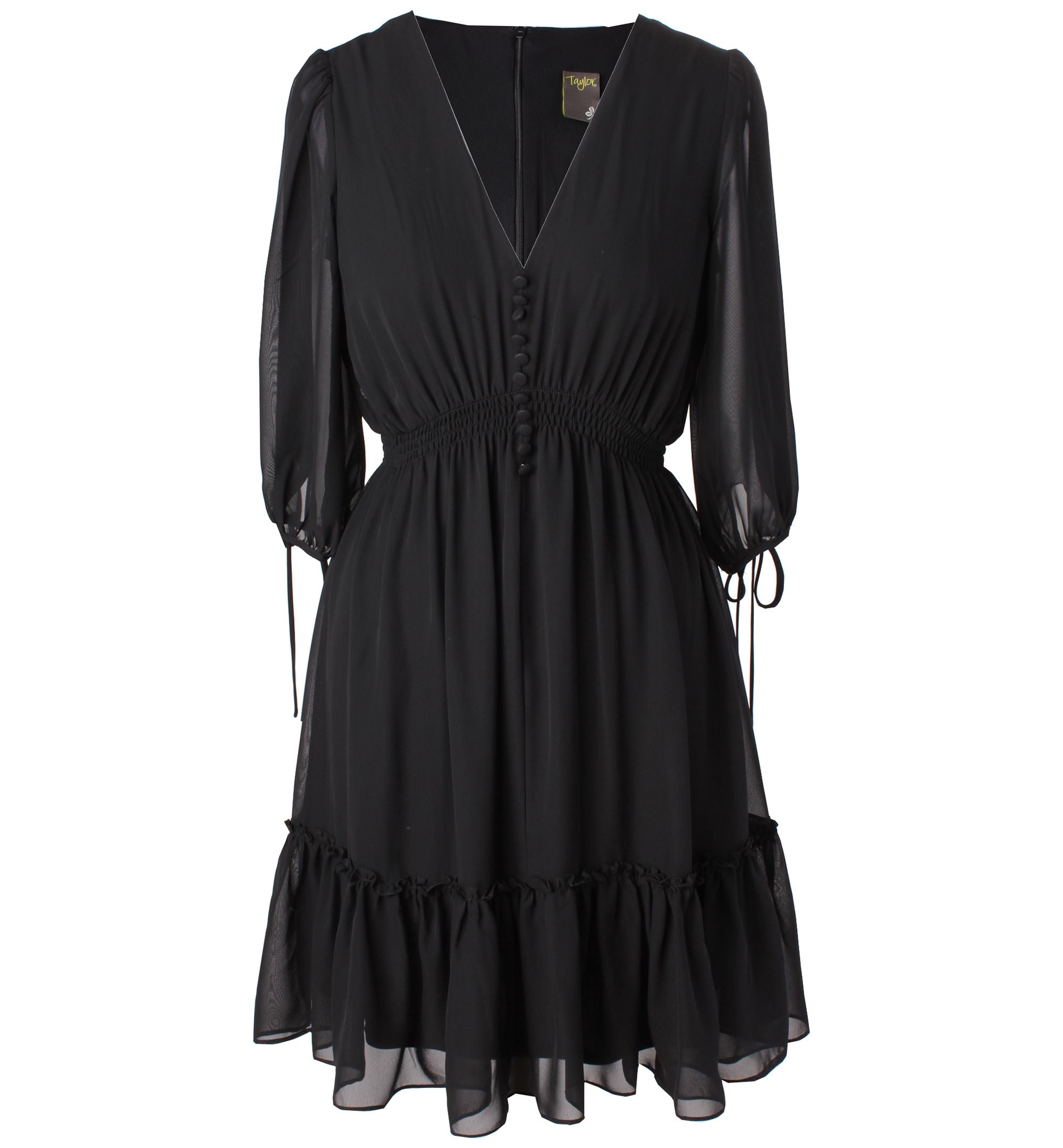 Taylor Smocked Chiffon A Line Dress