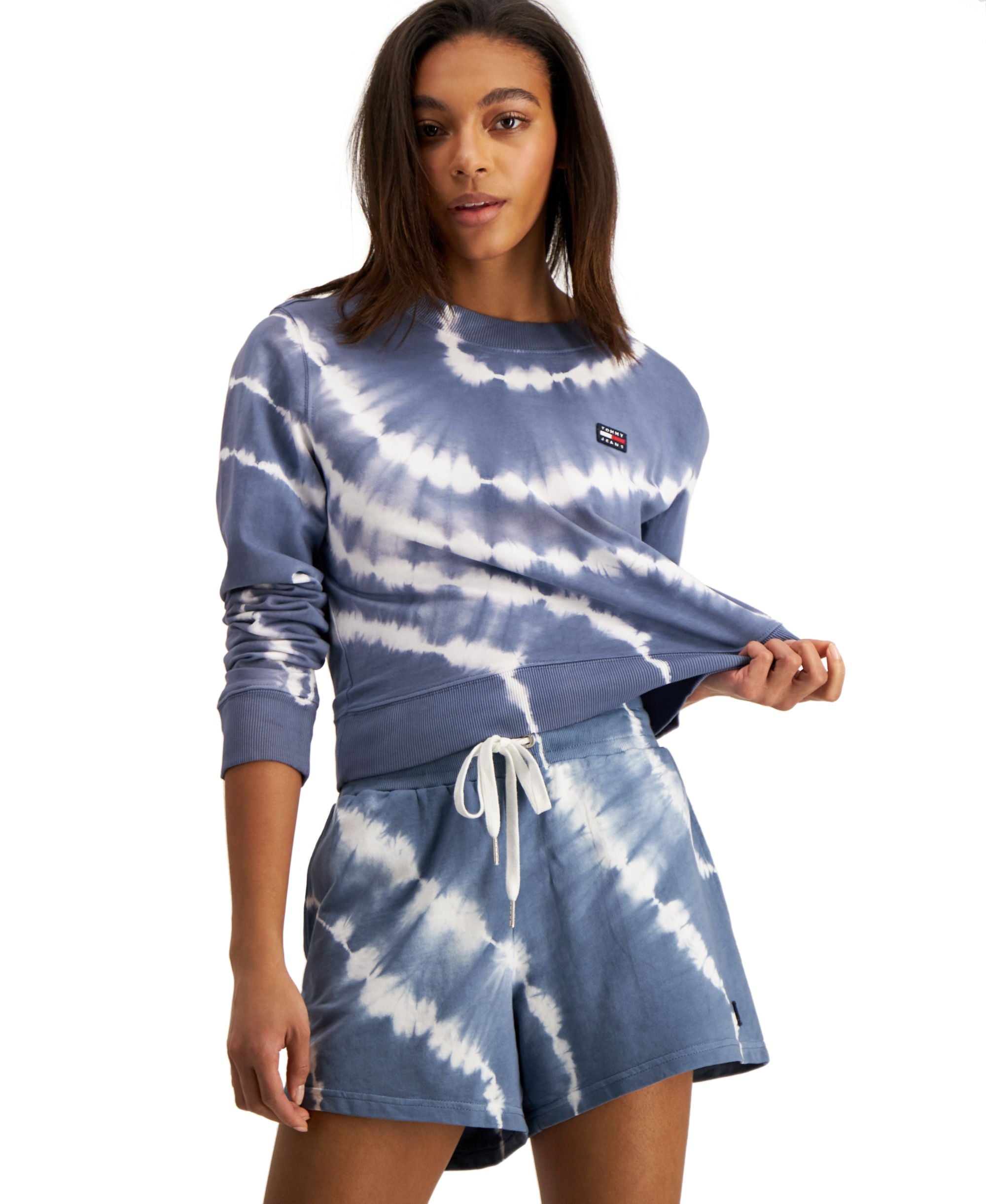 Tommy Jeans Tie Dyed Knit Cotton Shorts