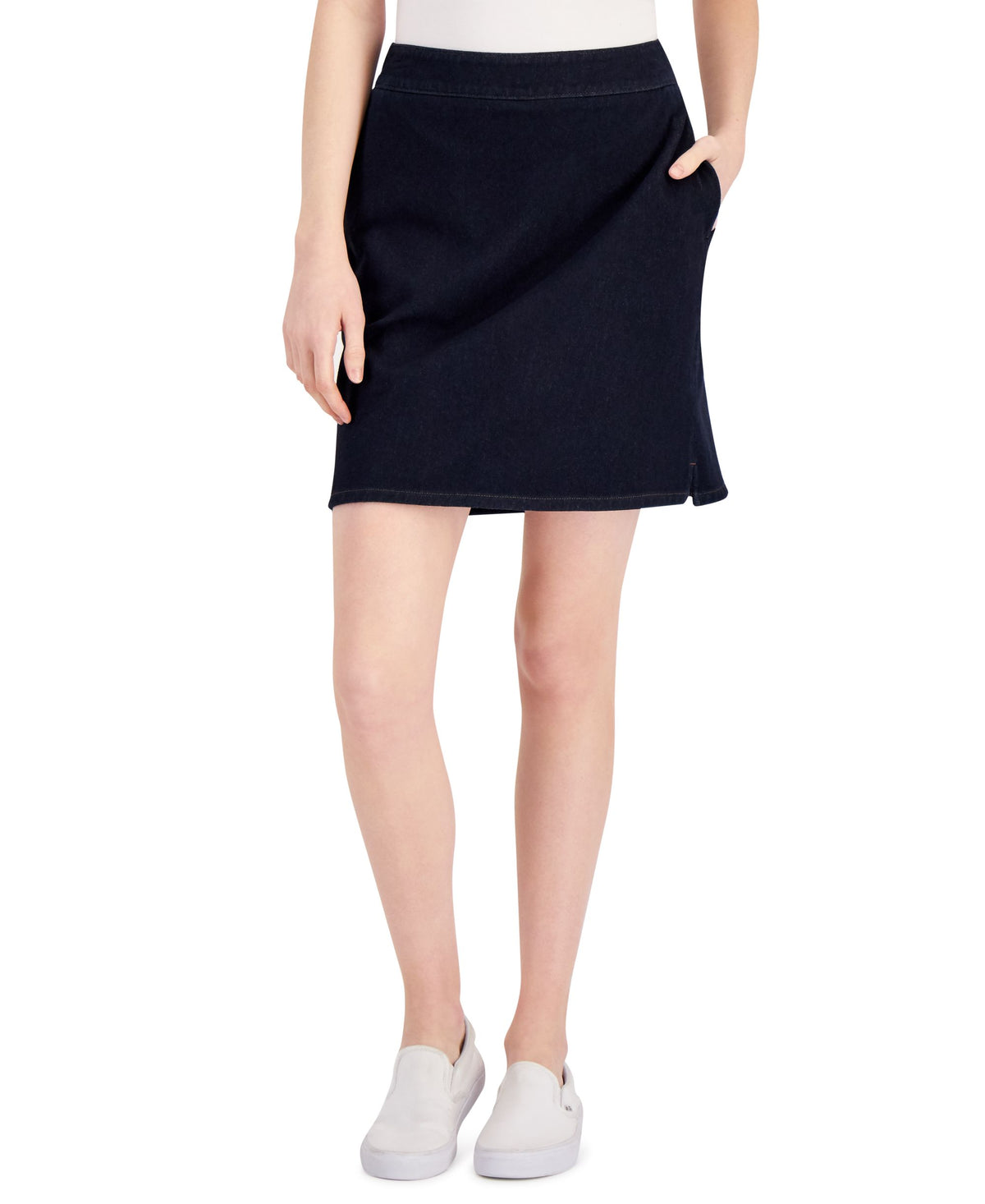 Charter Club Womens Denim Skort