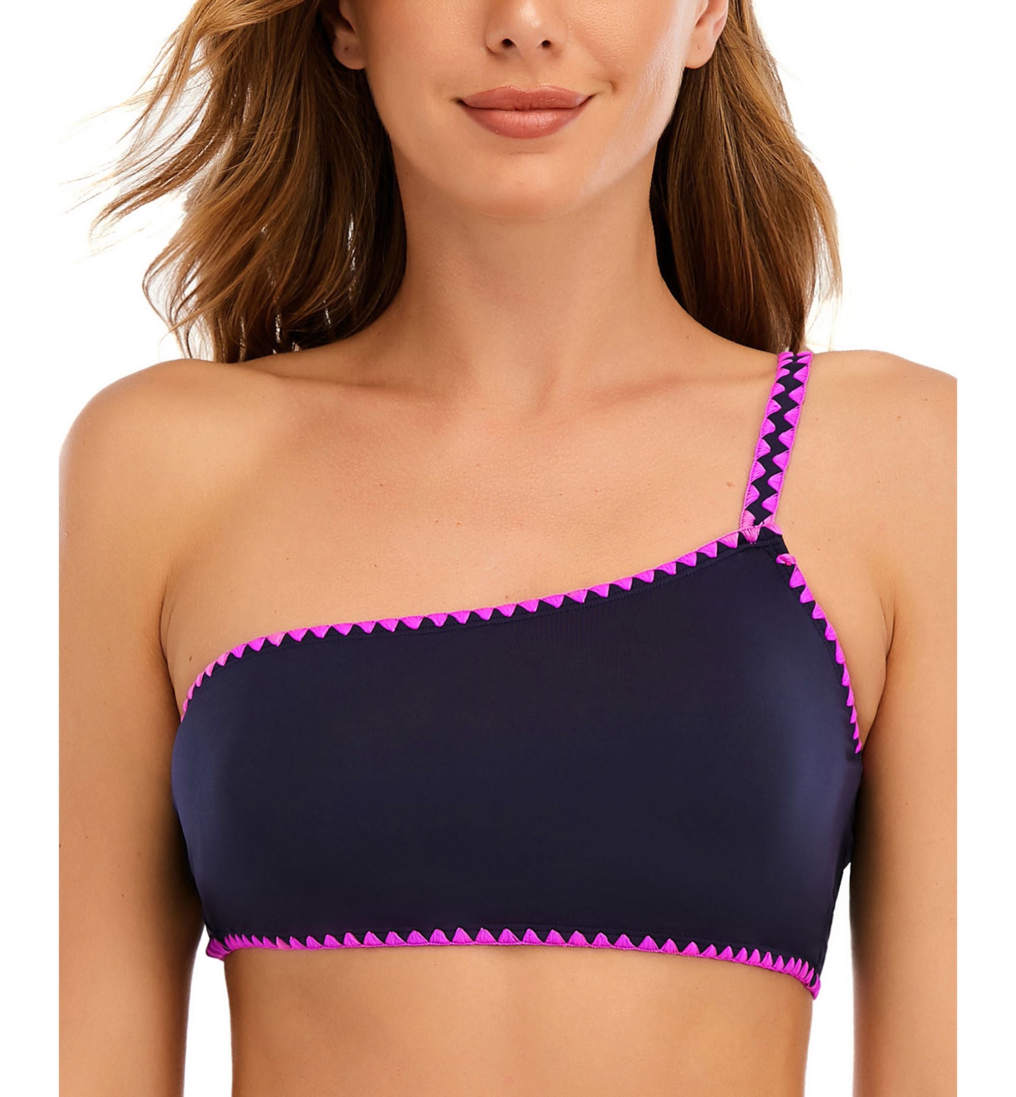 Spring Romantic Shell Stitch Asymmetrial Top