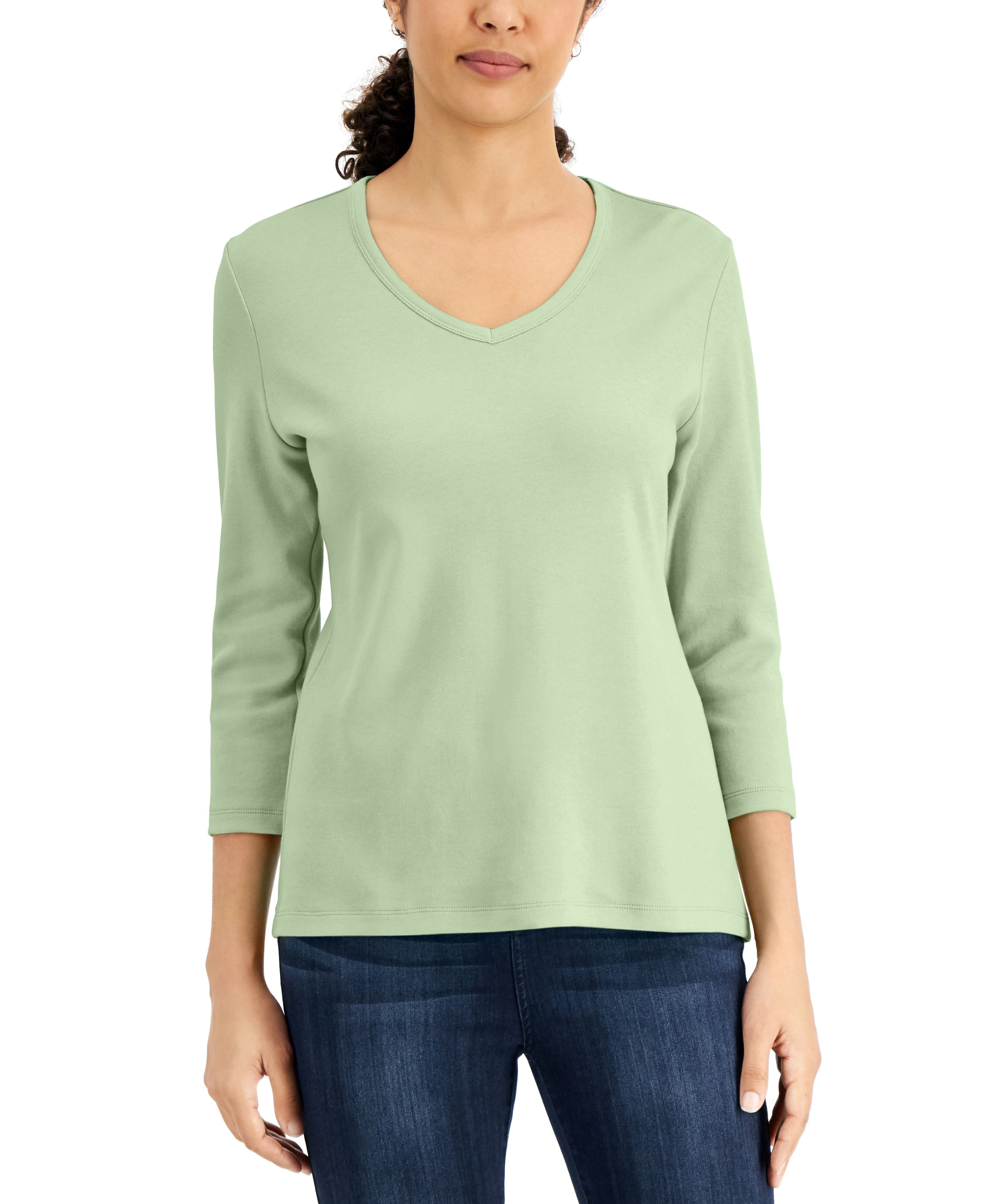 V-Neck 3/4-Sleeve Top