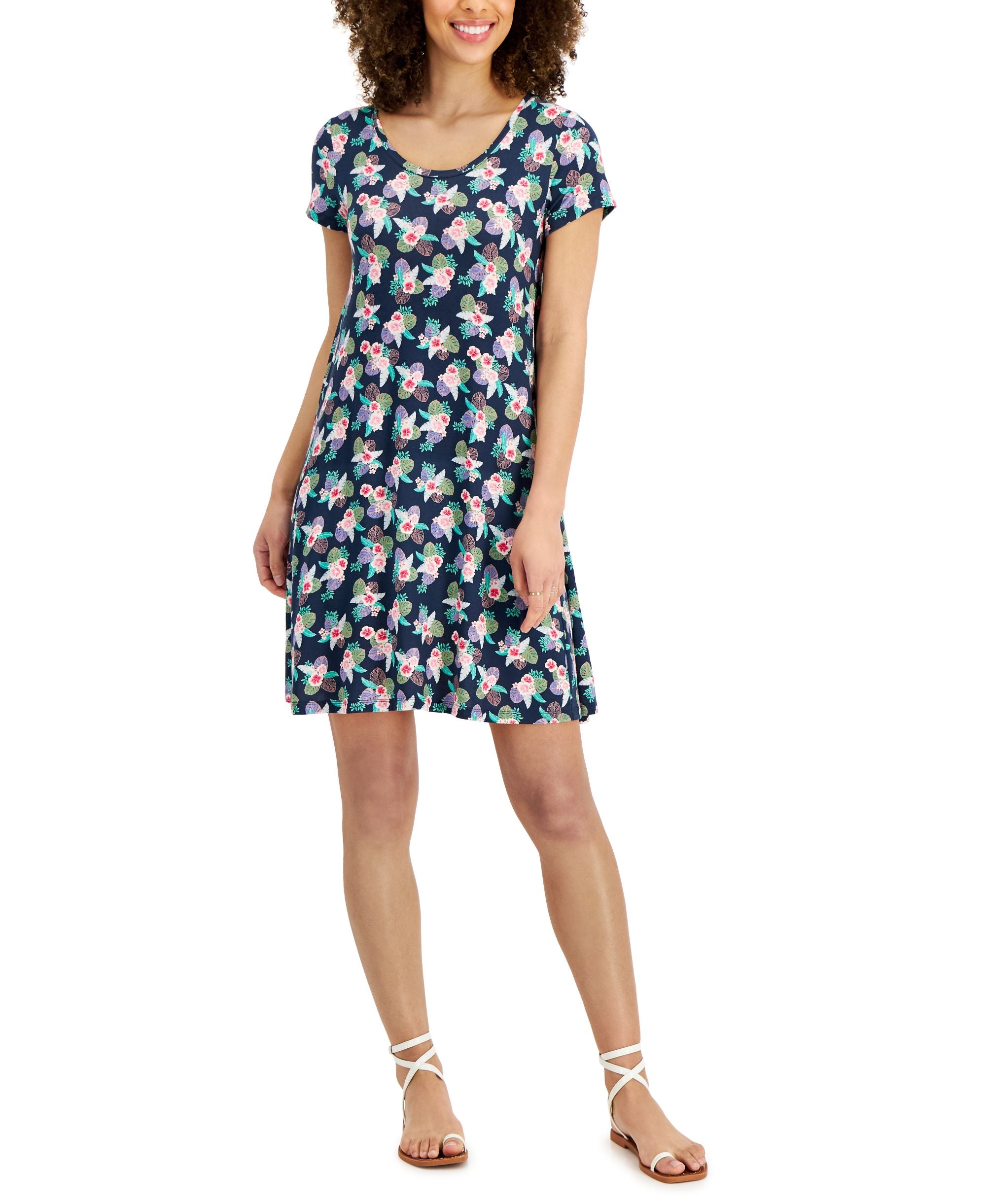 Style & Co Floral Print Flip Flop Dress