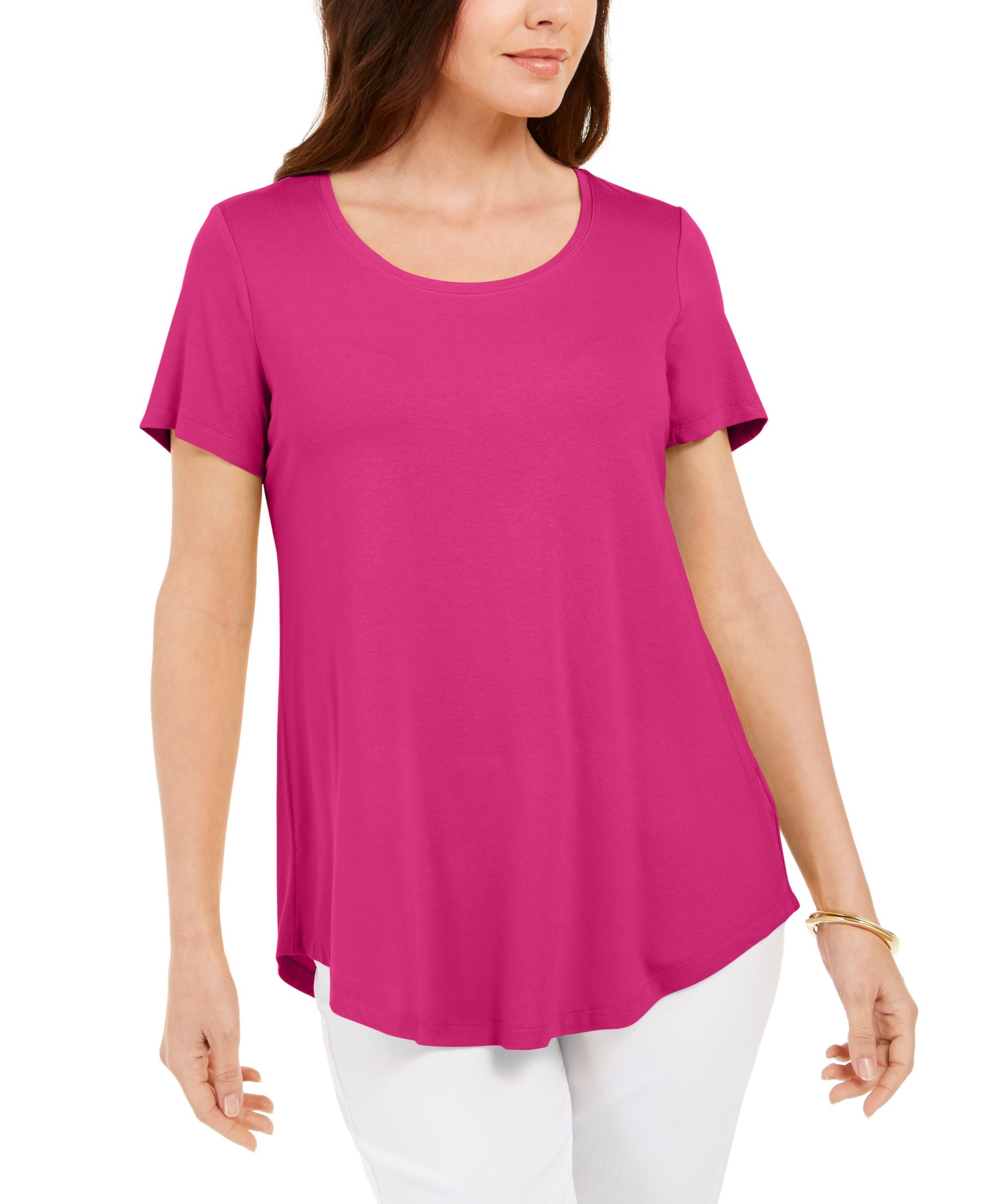 JM Collection Scoop Neck T-Shirt