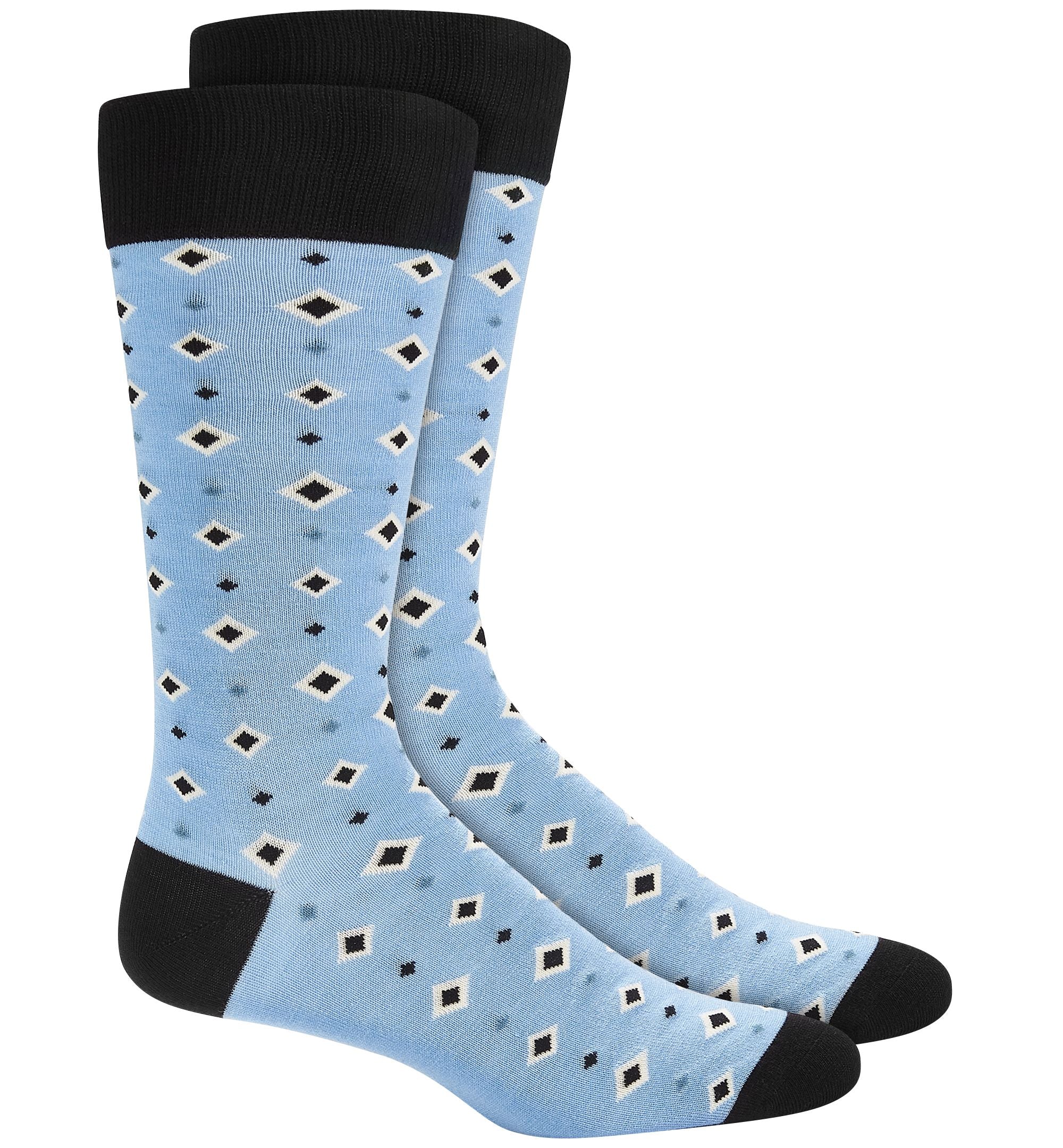 Men's Blue Diamond Crew Socks