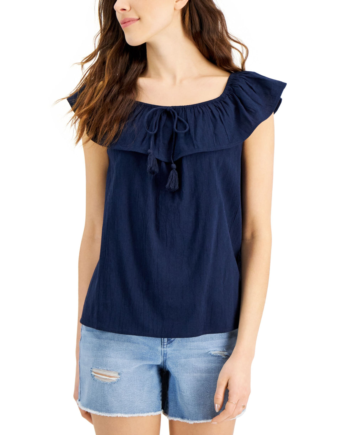 Style & Co Womens Off The Shoulder Top