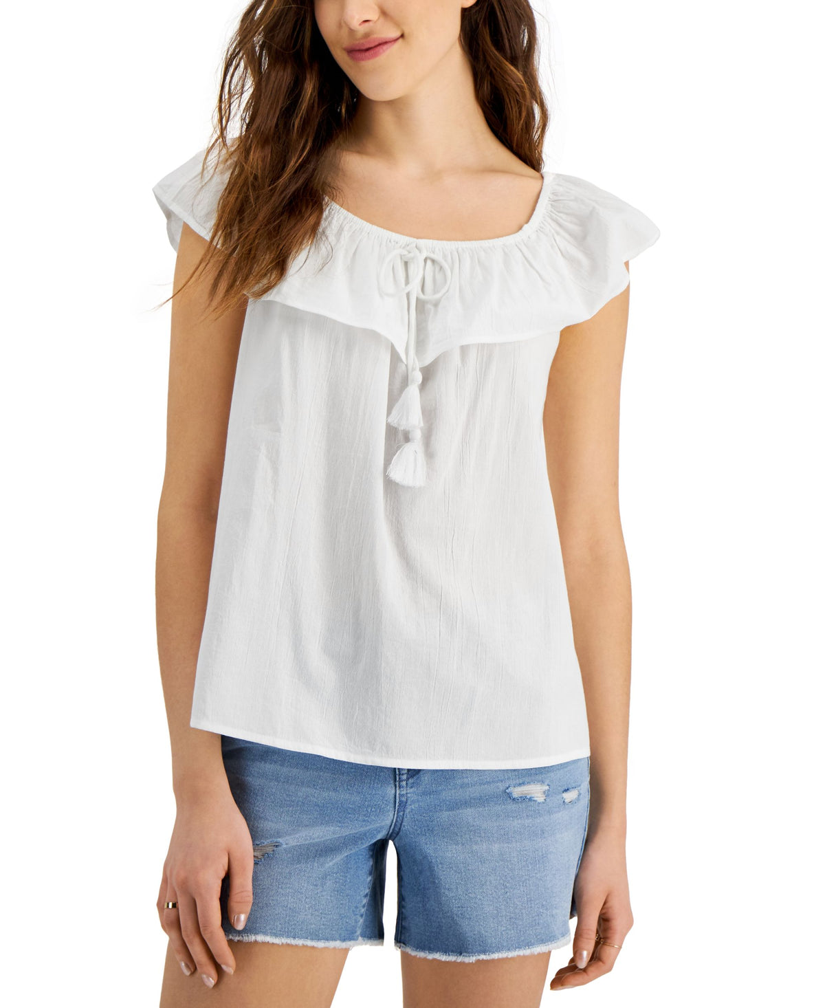 Style & Co Womens Off The Shoulder Top