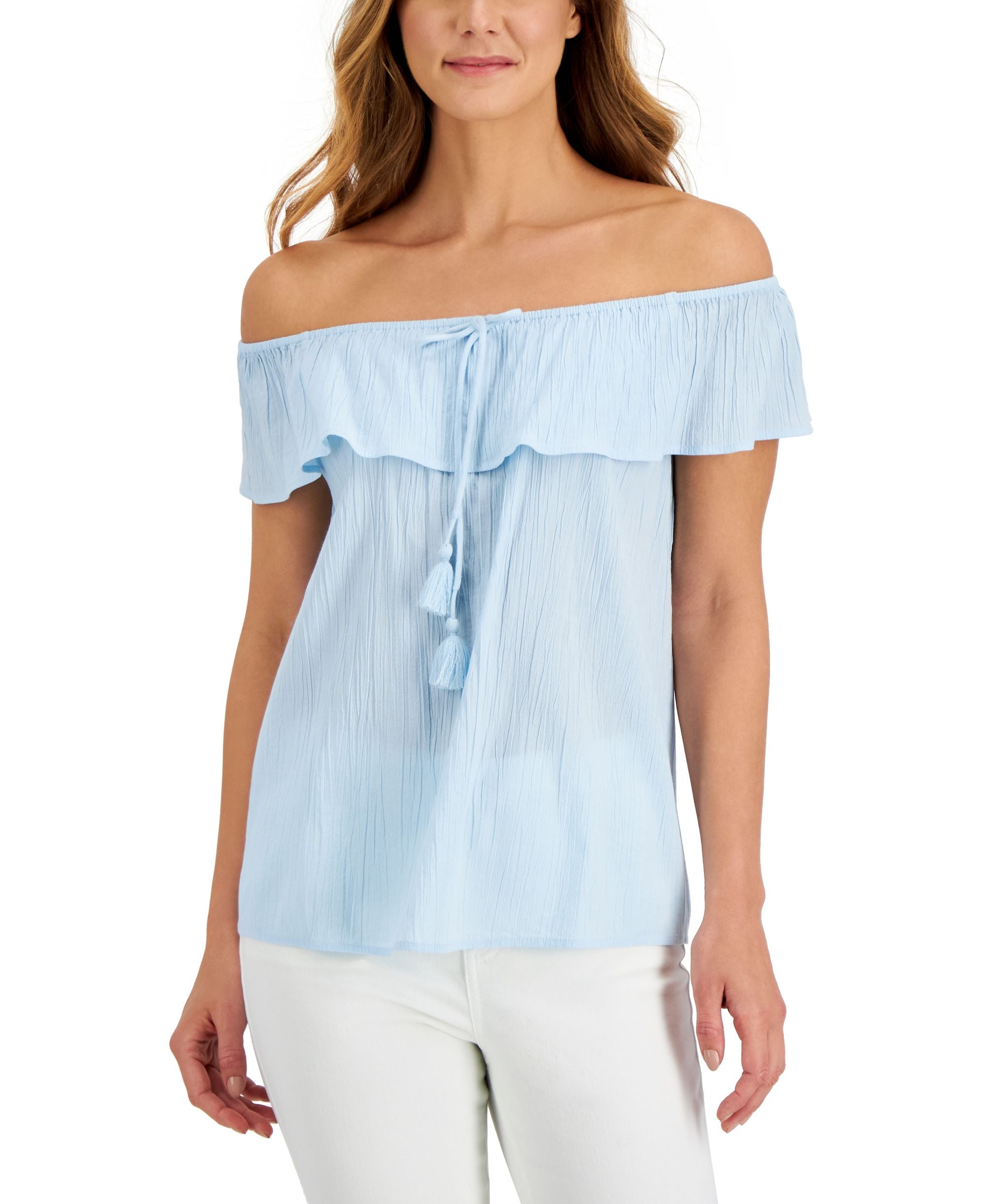 Style & Co Womens Off The Shoulder Top