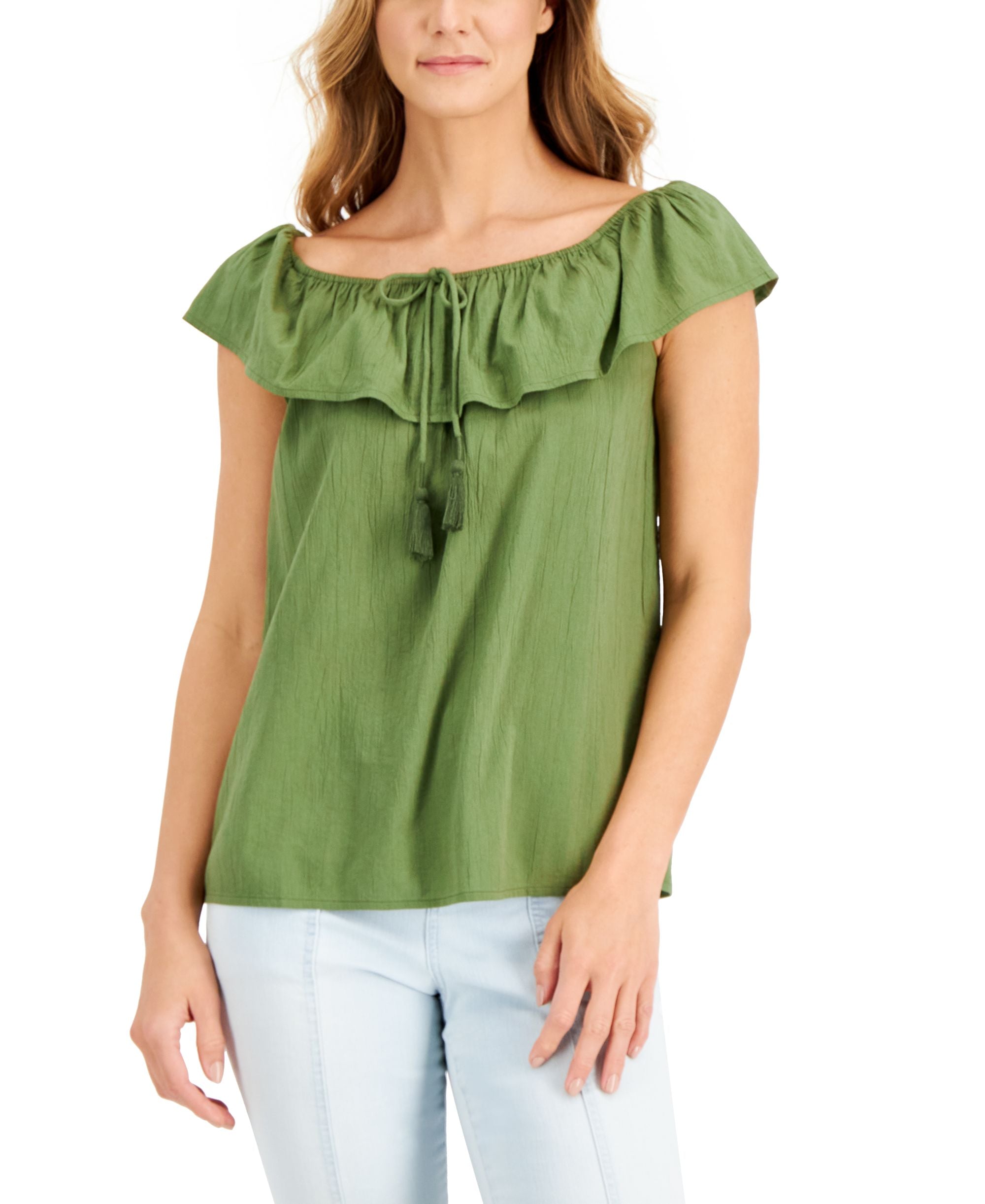 Style & Co Womens Off The Shoulder Top