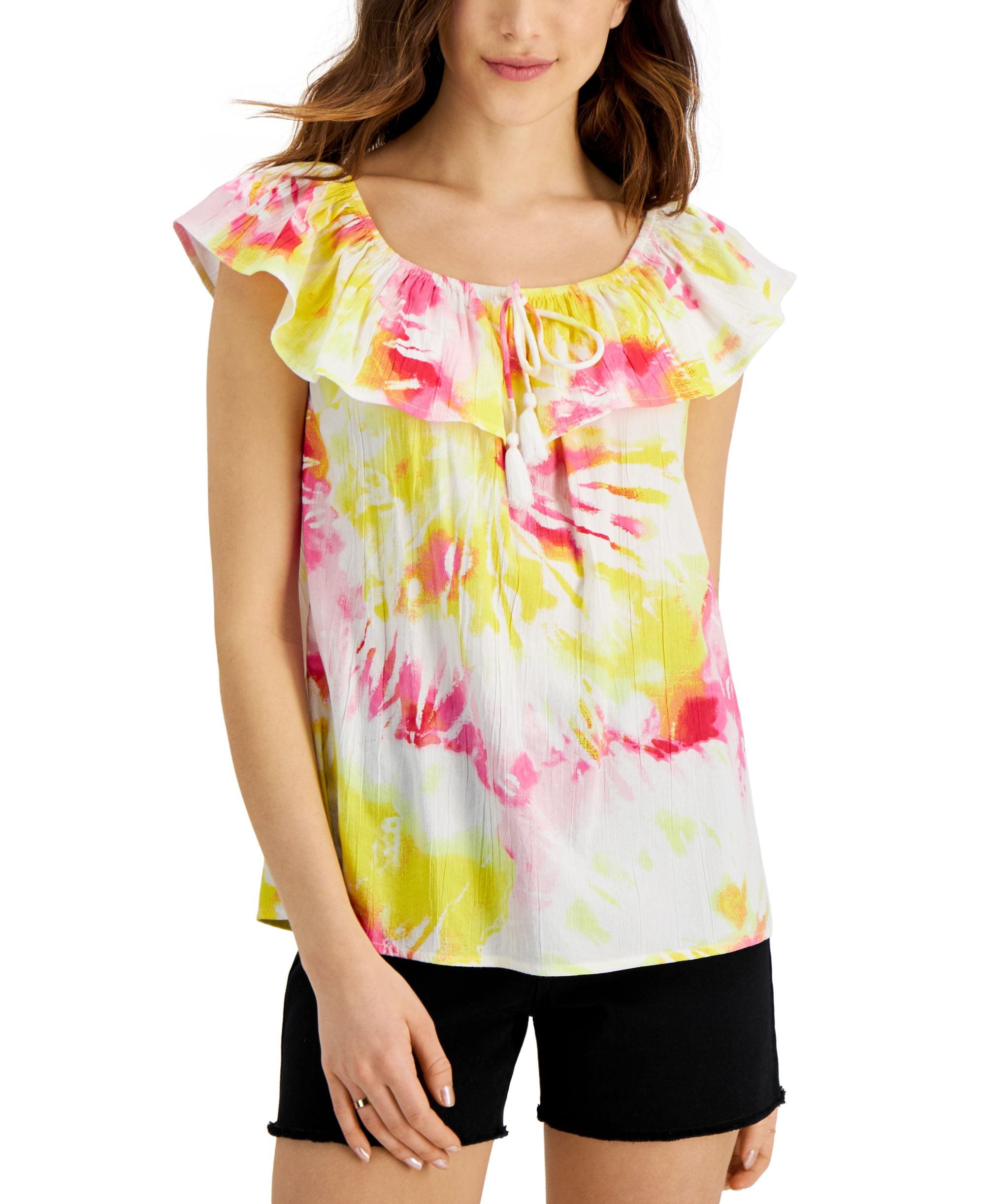 Women's Tie-Dye Off-The-Shoulder Top