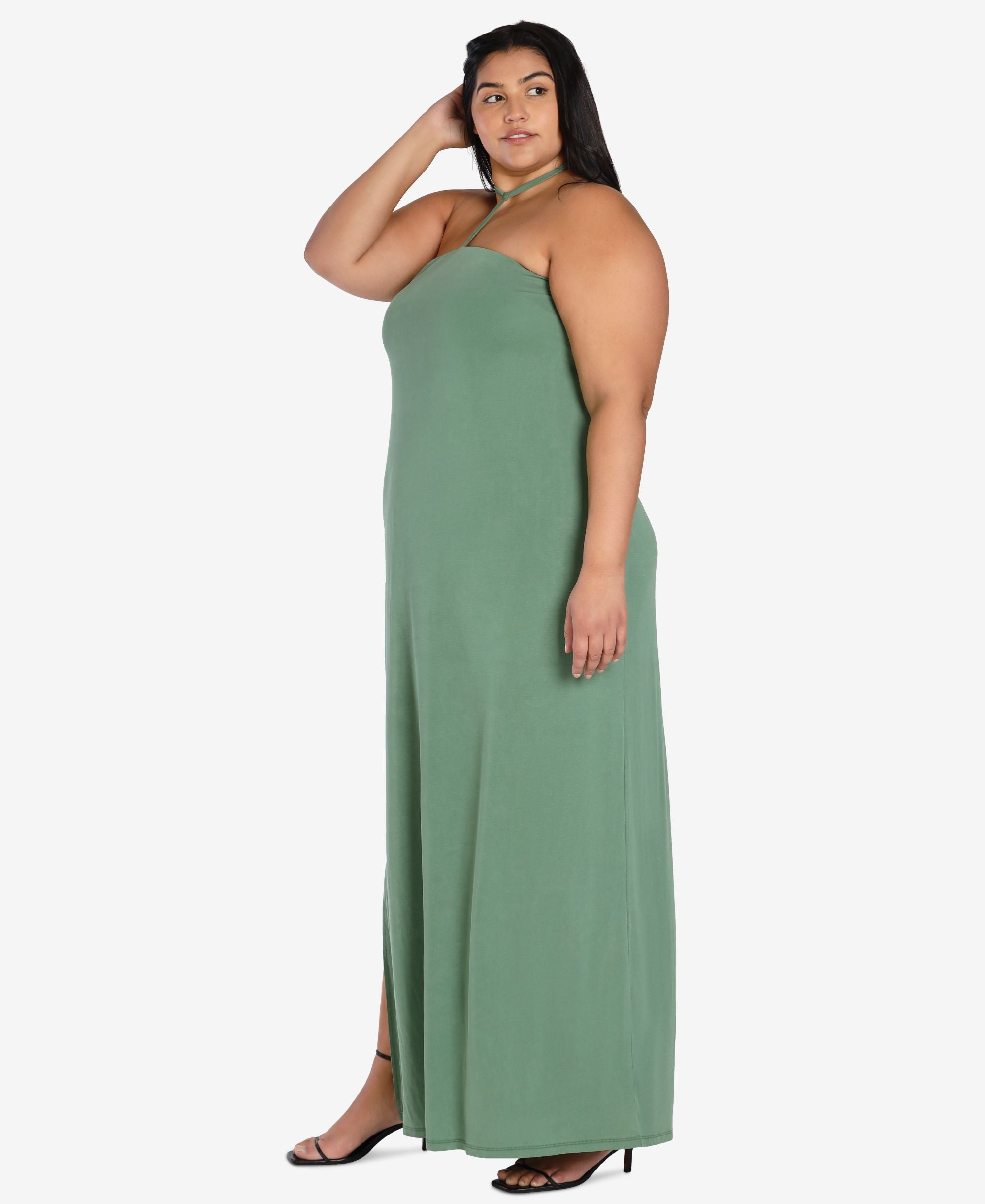 Nicole Williams English Plus Size Halter Dress