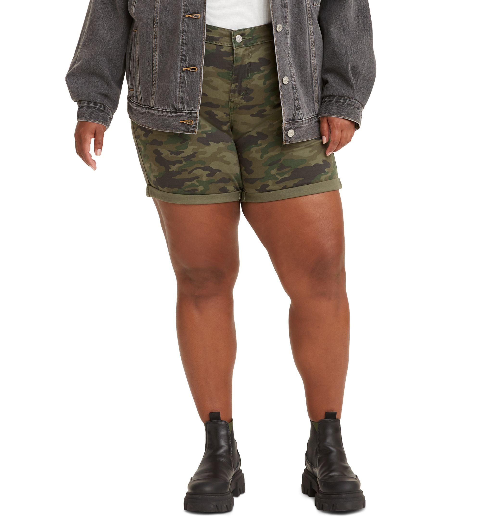 Levis Trendy Plus Size Mid Length Denim Shorts