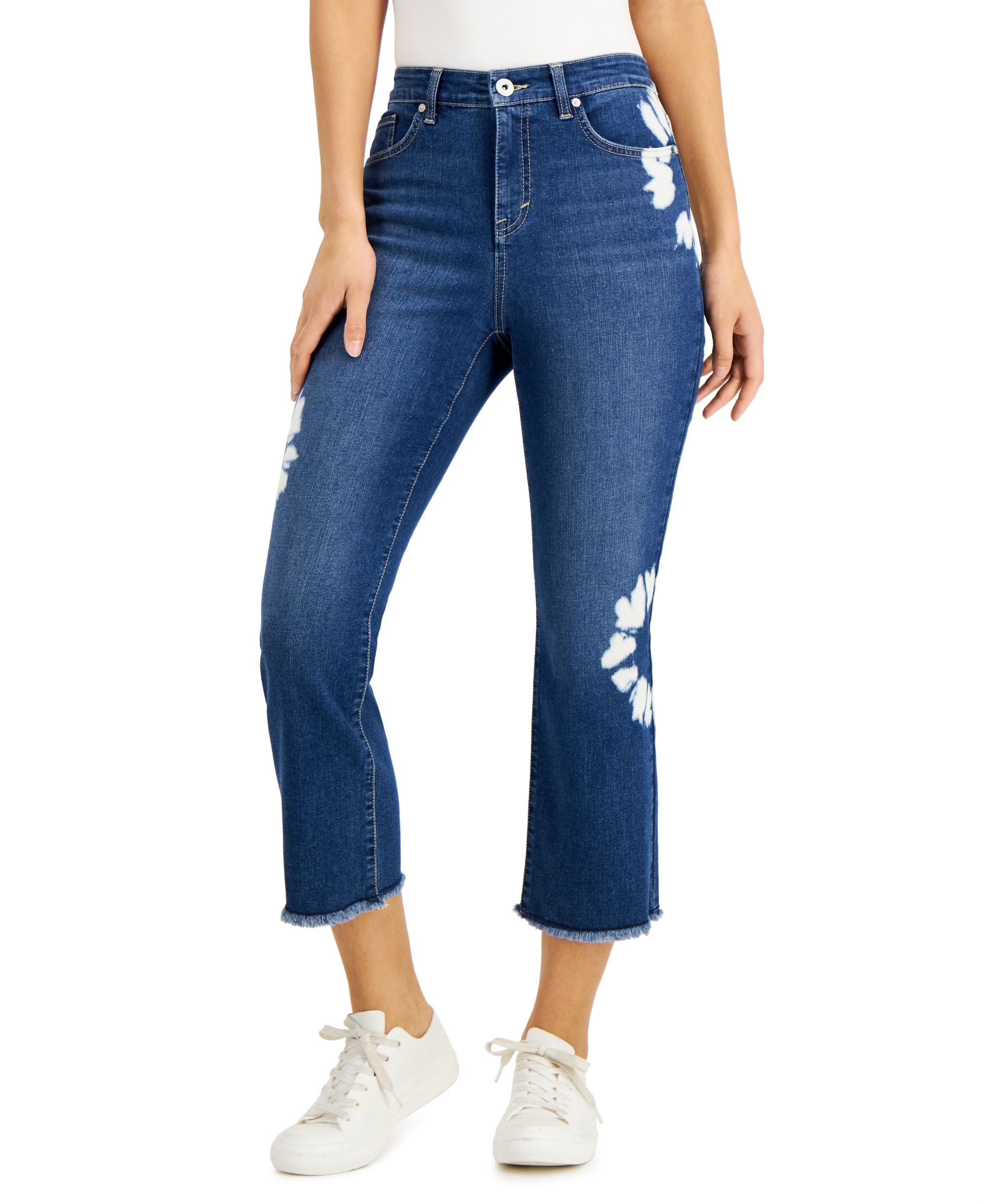 Style & Co Womens Cropped Acid Print Jeans