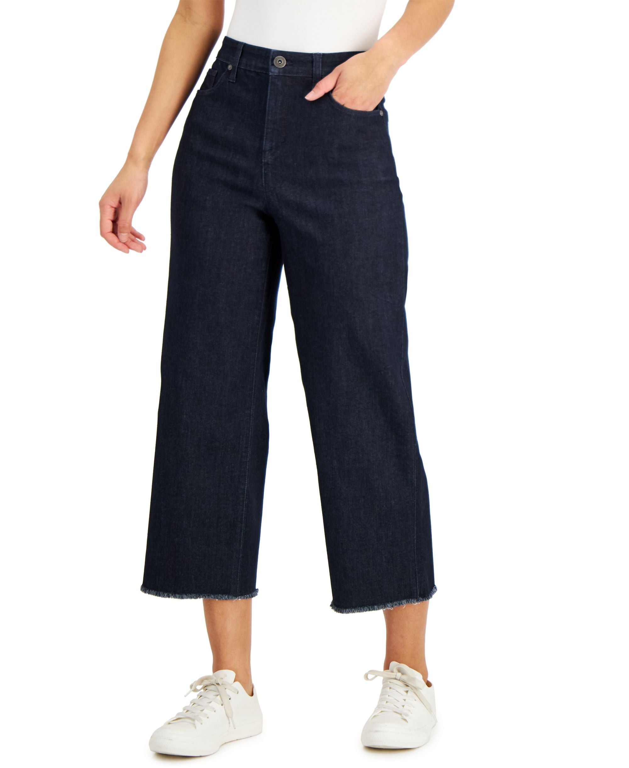 Style & Co Wide Leg Cropped Jeans