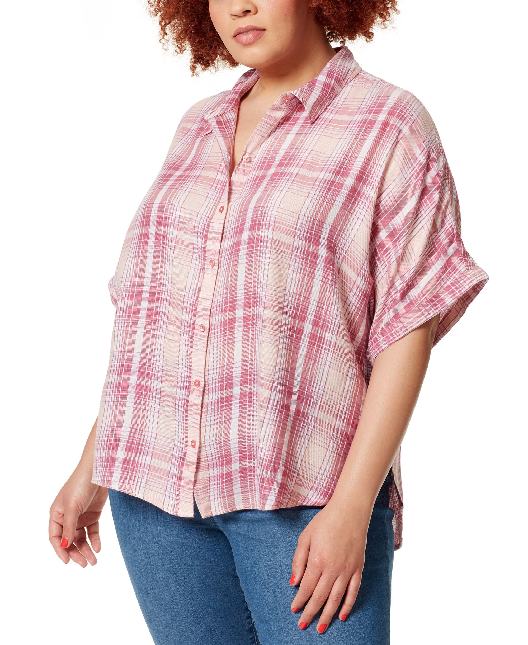 Gloria Vanderbilt Plus Size Daisy Button Front Shirt