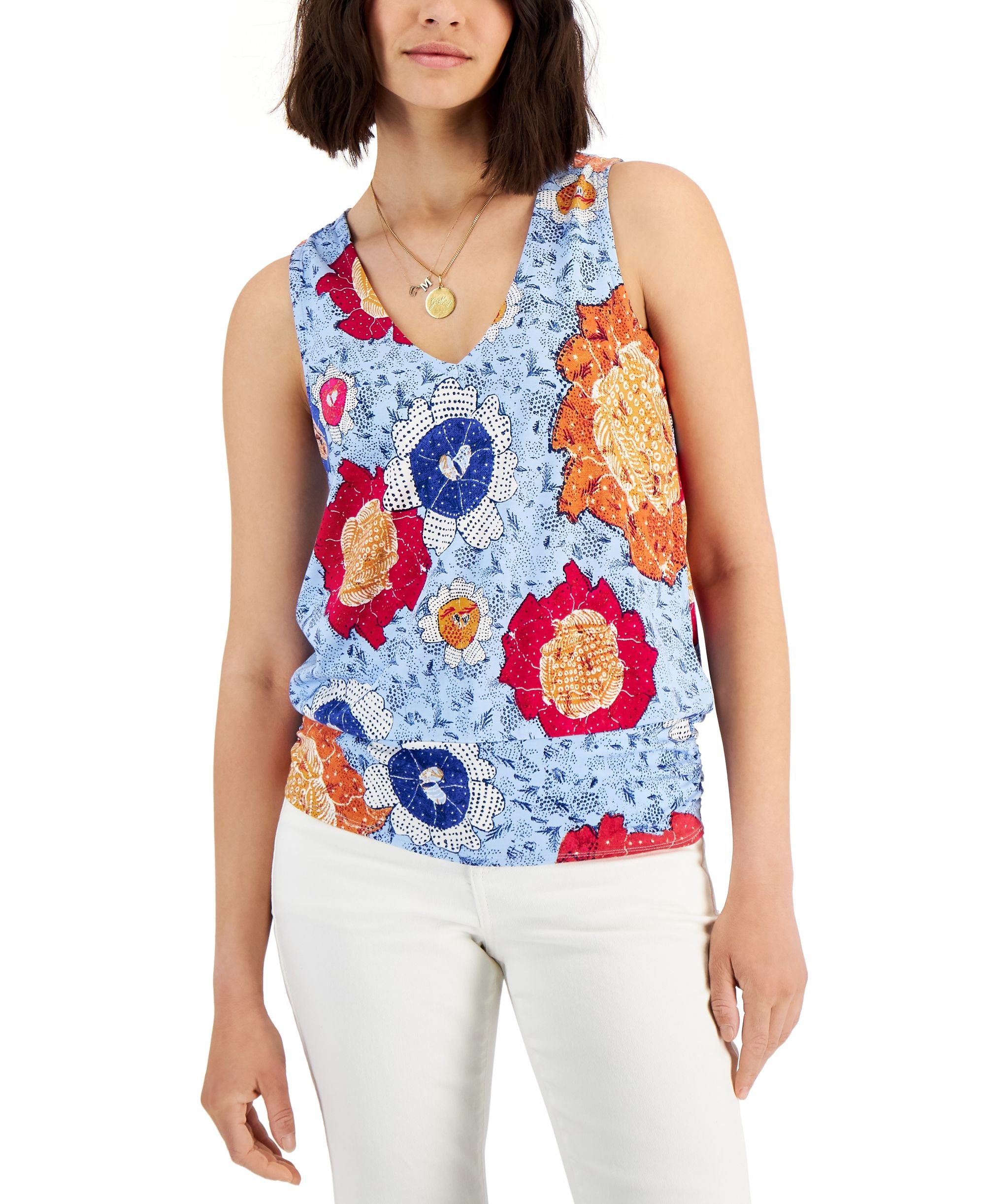 INC International Concepts Womens Printed Sleeveless Top