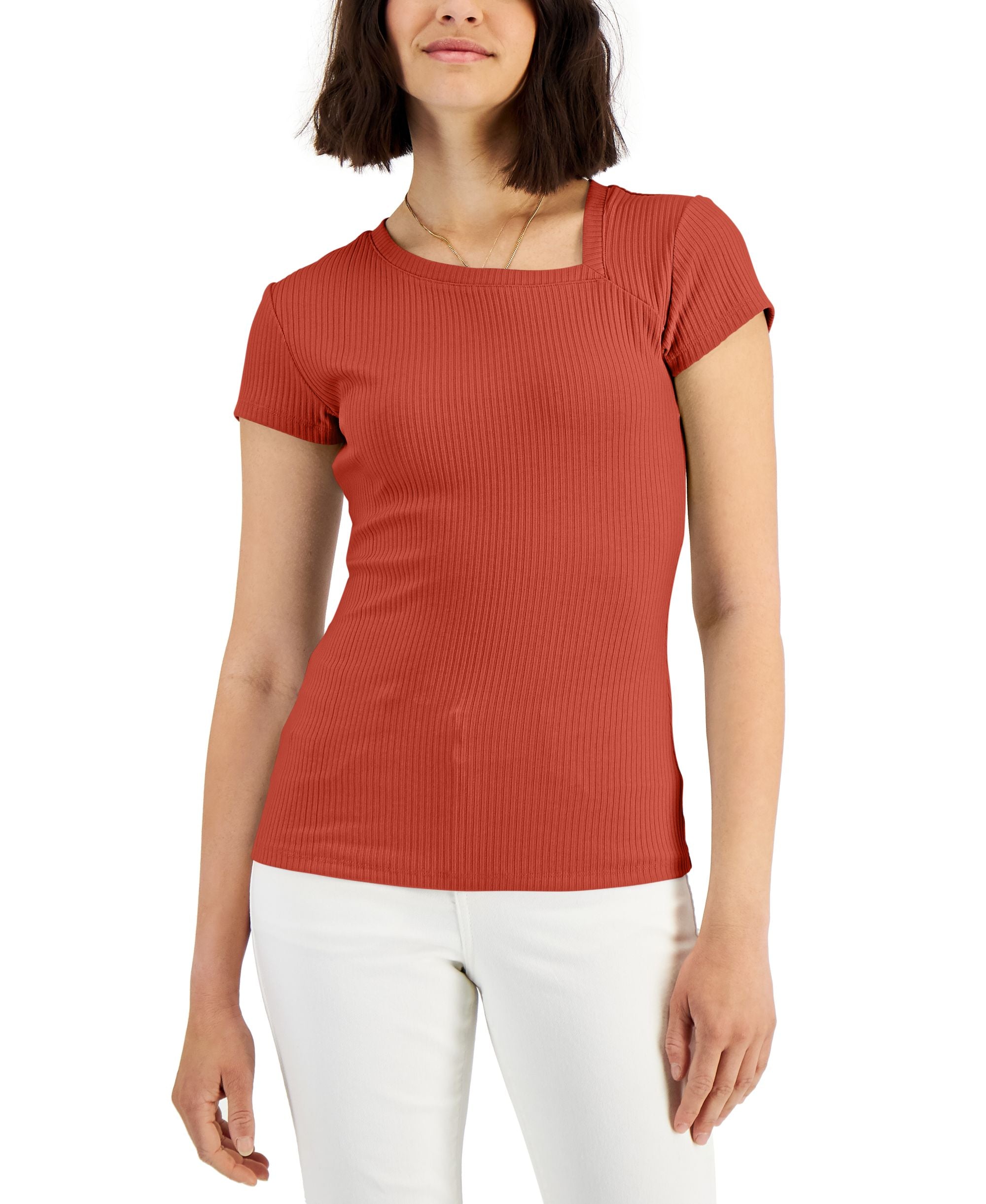 INC International Concepts Womens Asymmetrical T-Shirt