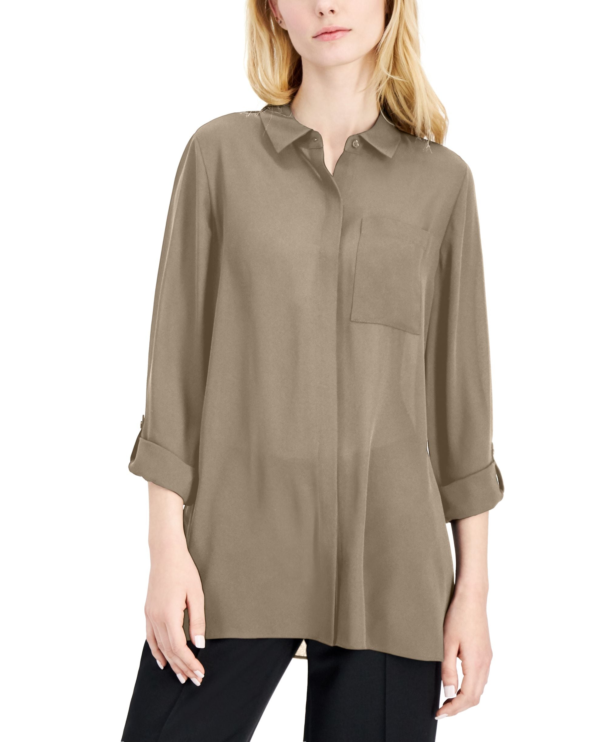 Alfani Button Front Tunic