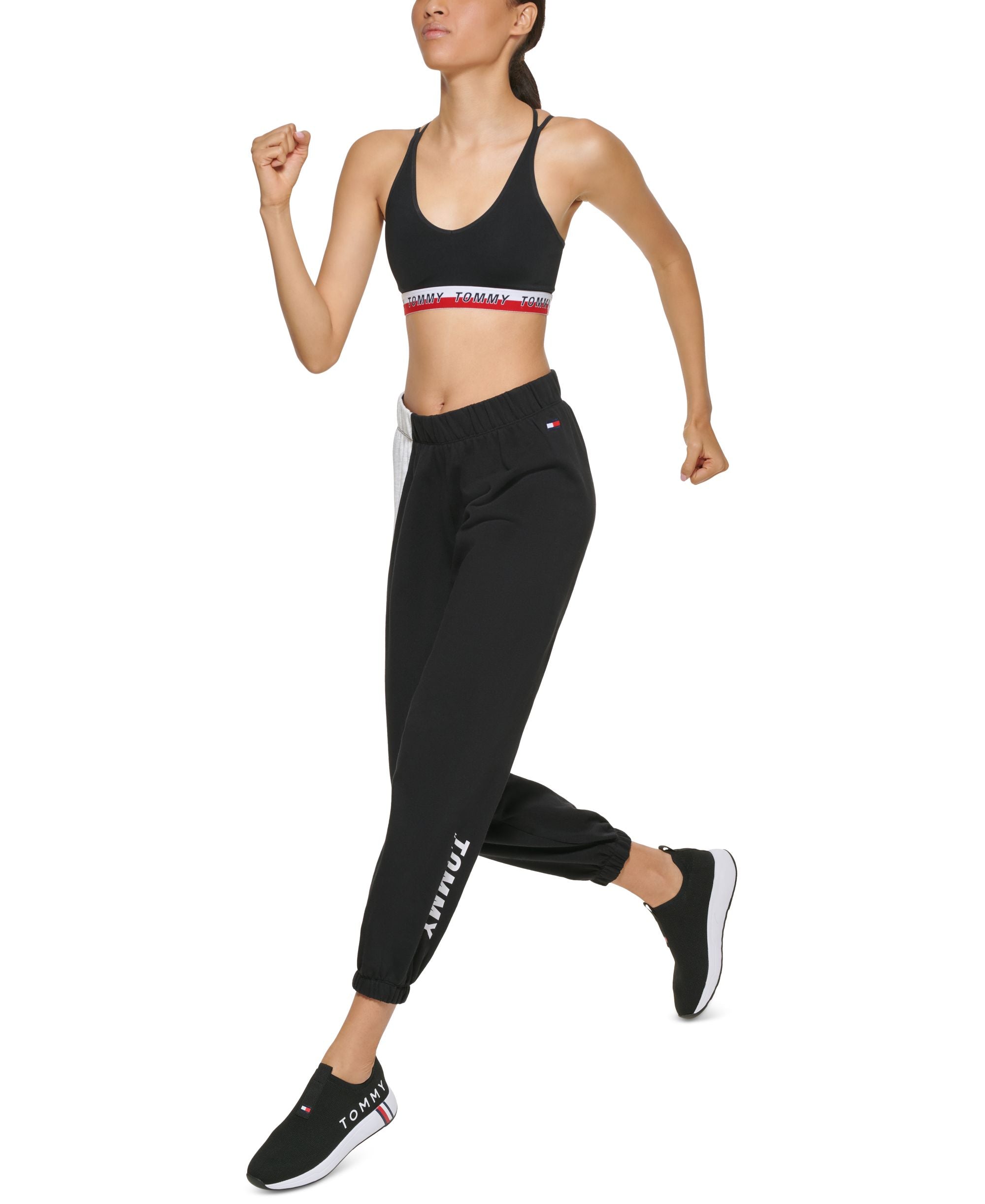 Tommy Hilfiger Sport Womens Relaxed Fit Heathered Jogger Pants
