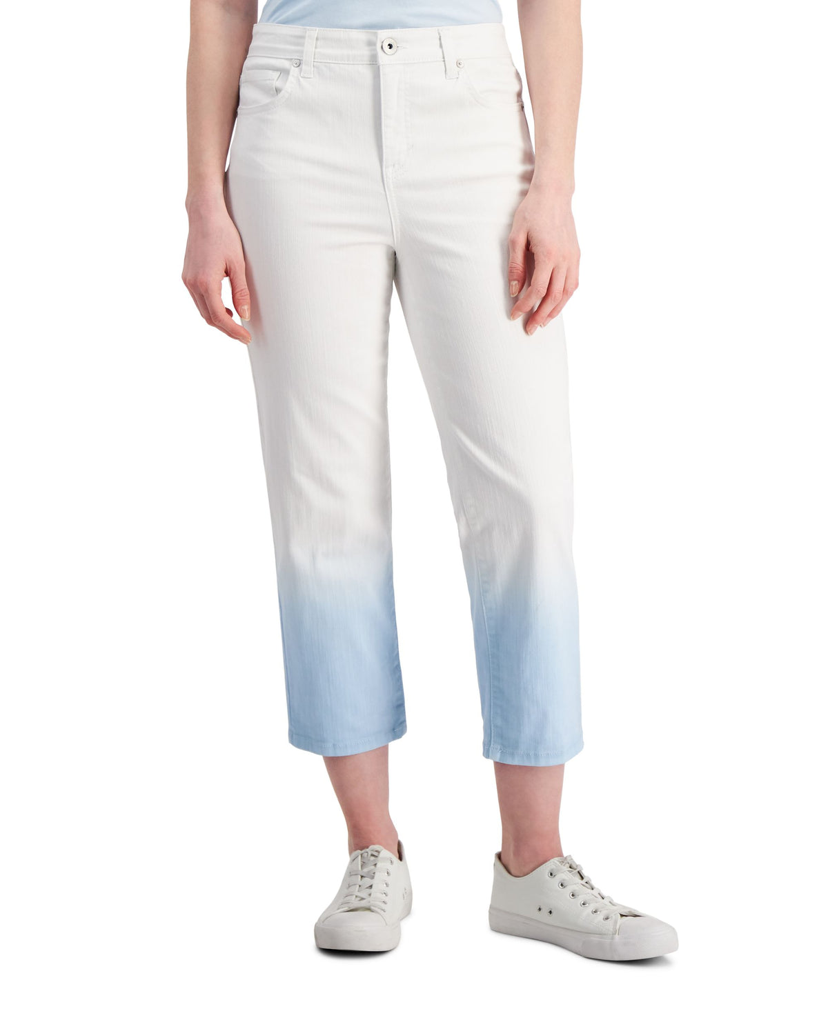 Curvy Cuffed Capri Jeans