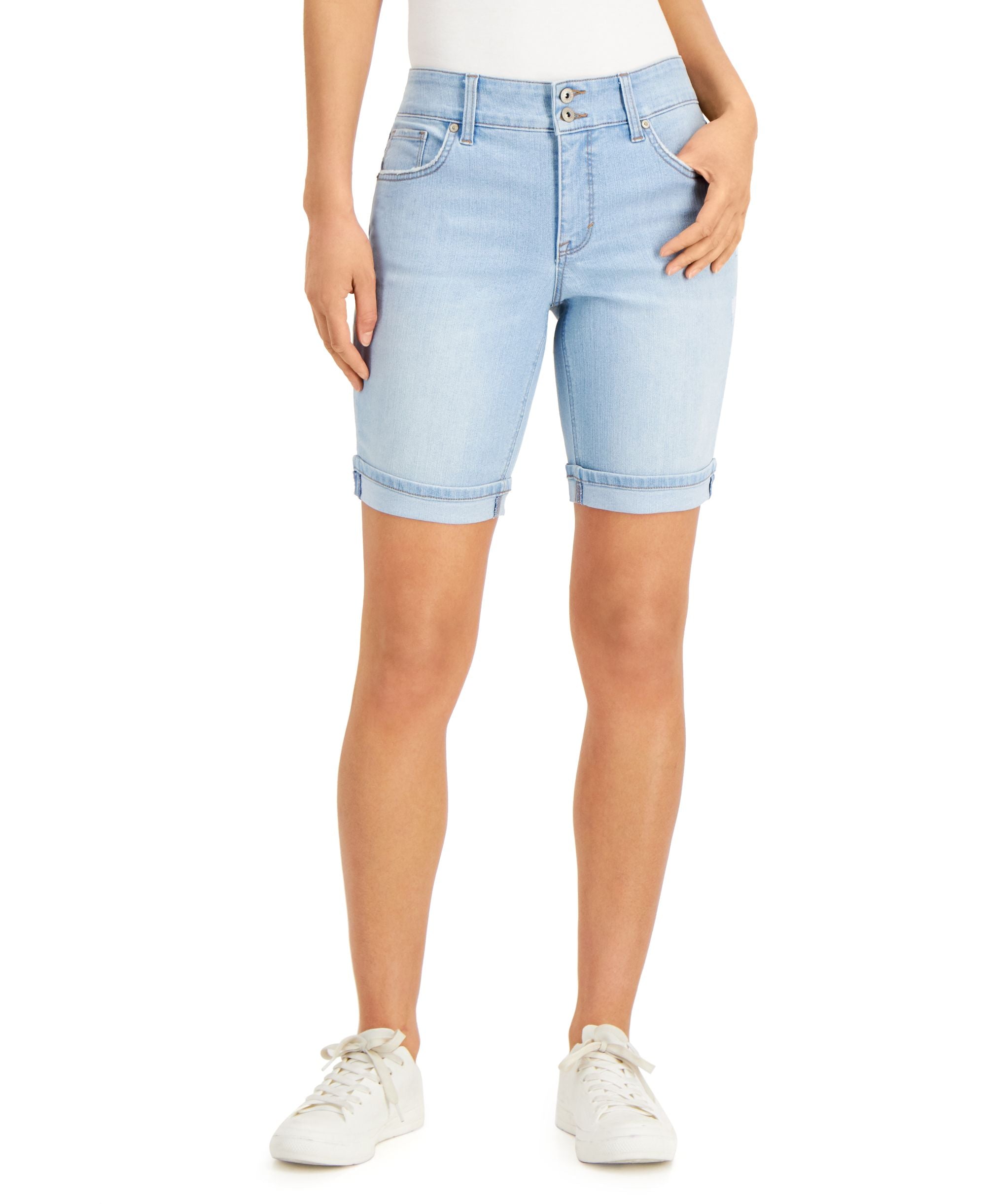 Style & Co Petite Double Button Bermuda Shorts