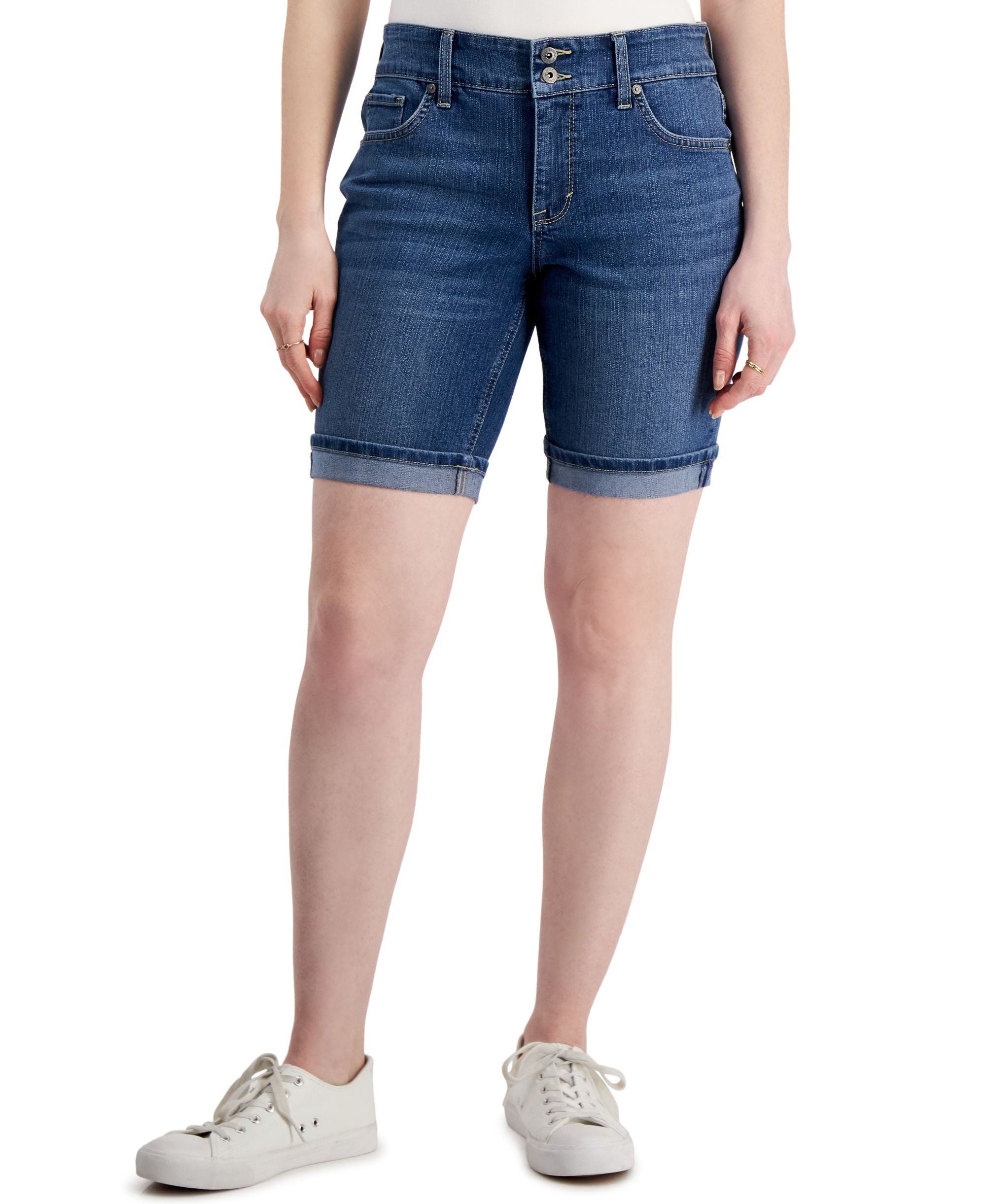 Style & Co Petite Double Button Bermuda Shorts