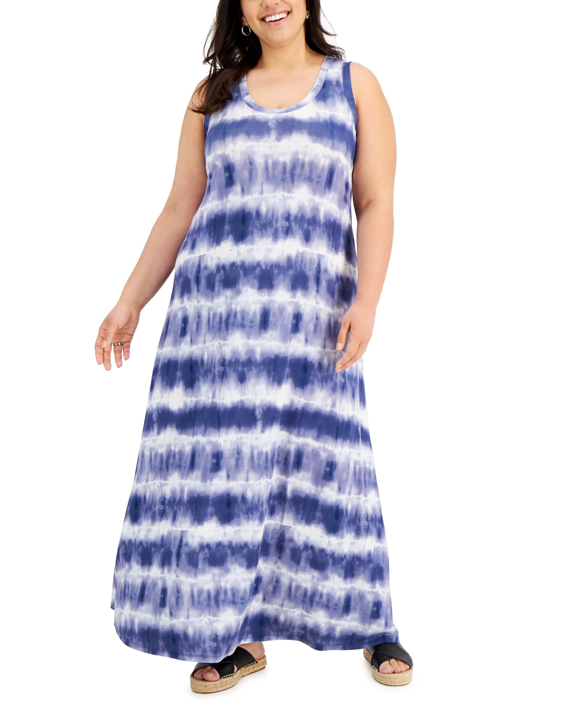 Style & Co Plus Size Tie Dyed Maxi Dress