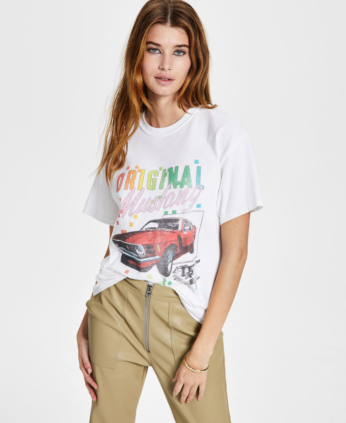 Junk Food Womens Original Mustang Graphic Print Tee3807