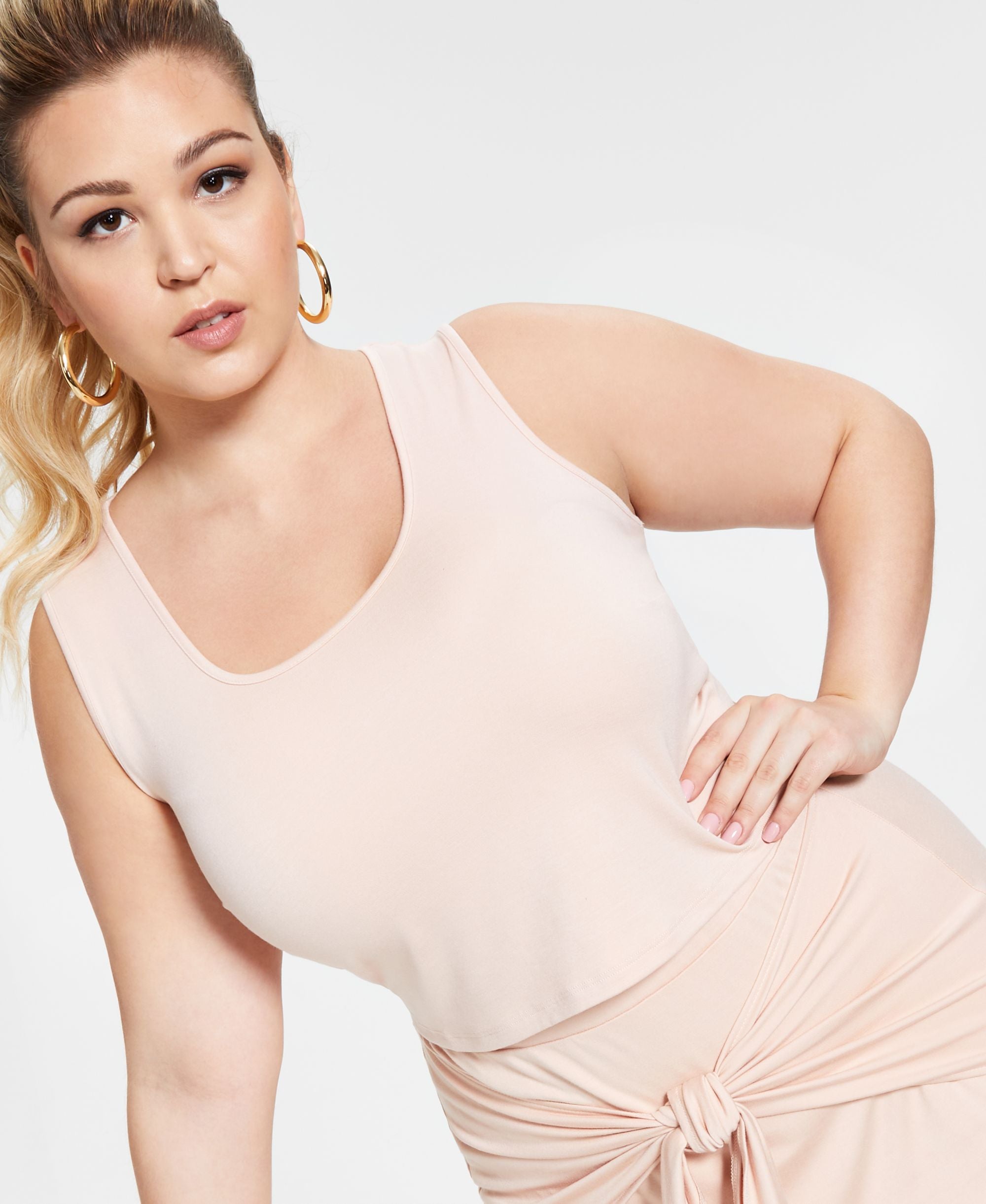 Nina Parker Trendy Plus Size Cropped Tank
