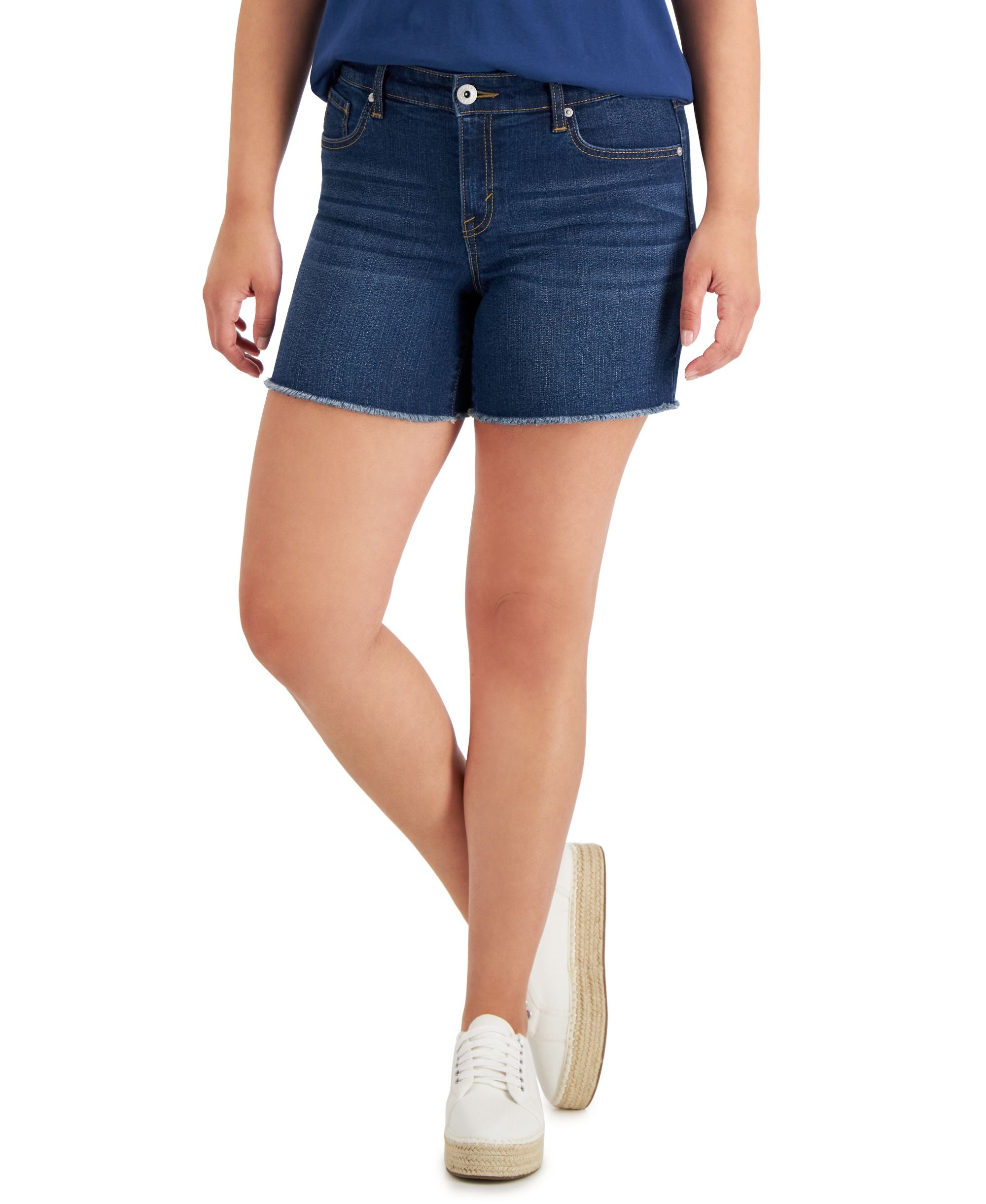 Style & Co Womens Distressed Frayed Hem Shorts