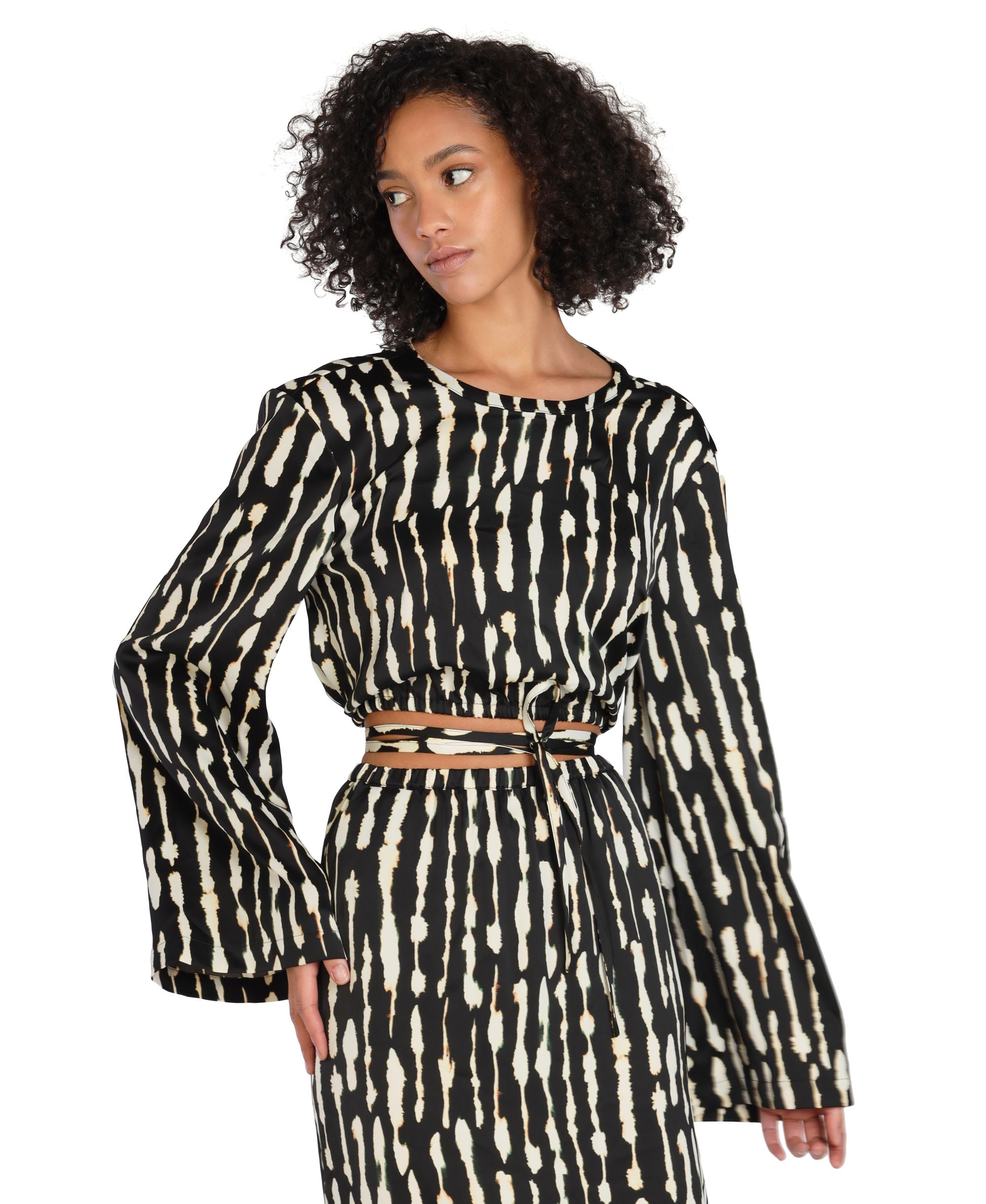 Bar III Nicole Williams English Printed Top