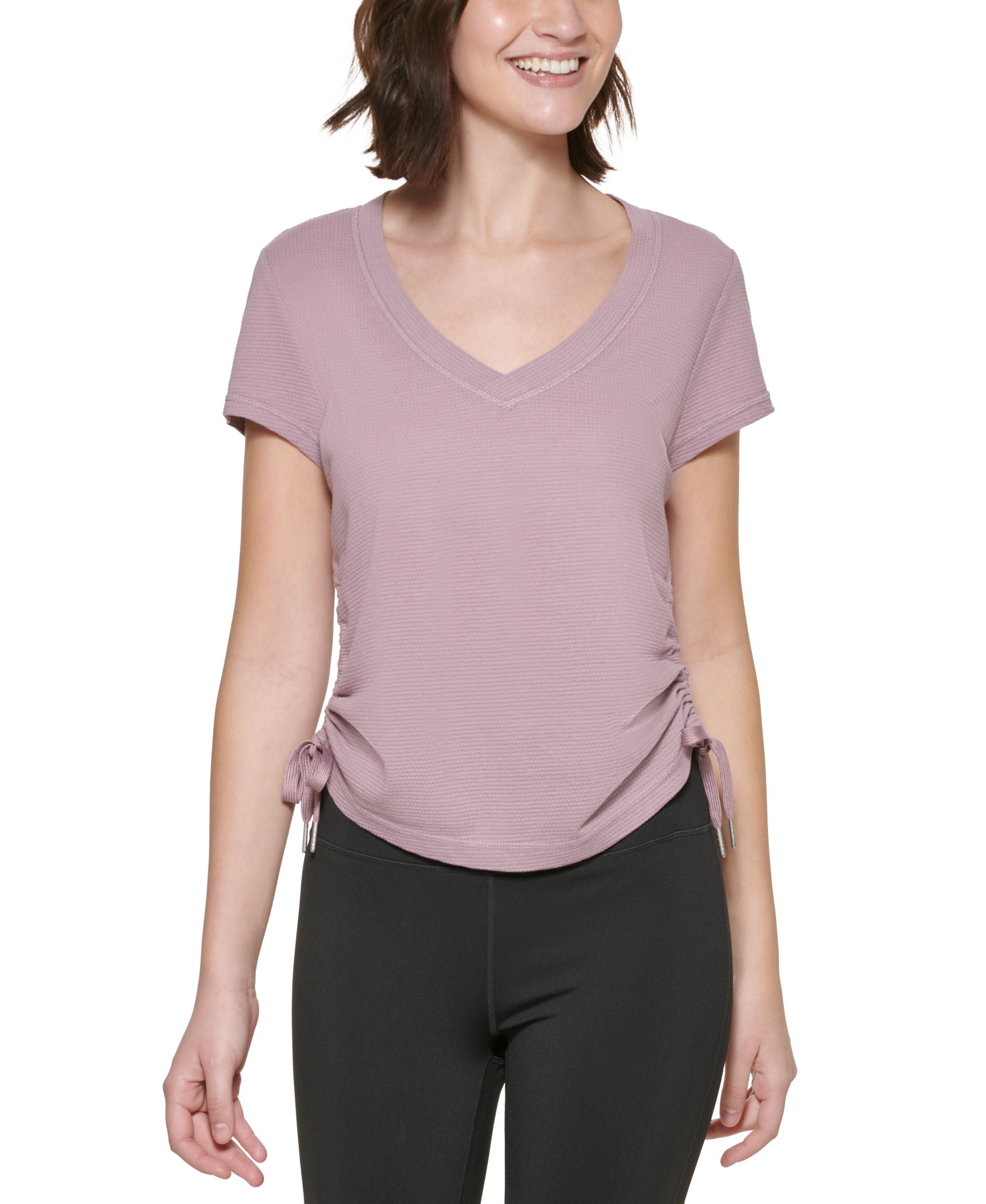 Calvin Klein Performance Womens Ruched Top