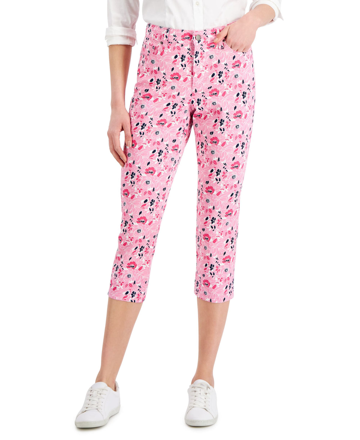 Charter Club Printed Capri Jeans