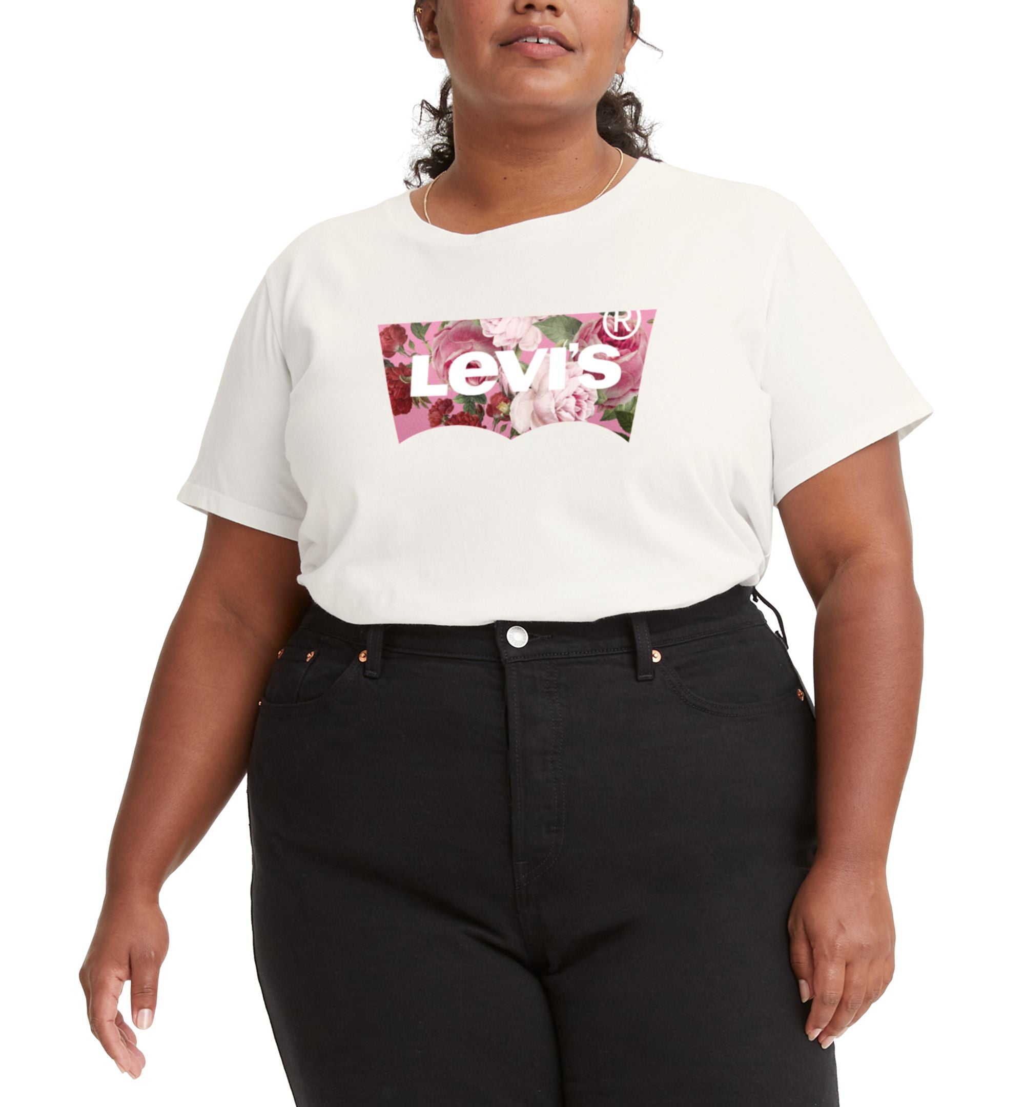 Levis Trendy Plus Size Logo Cotton T-Shirt