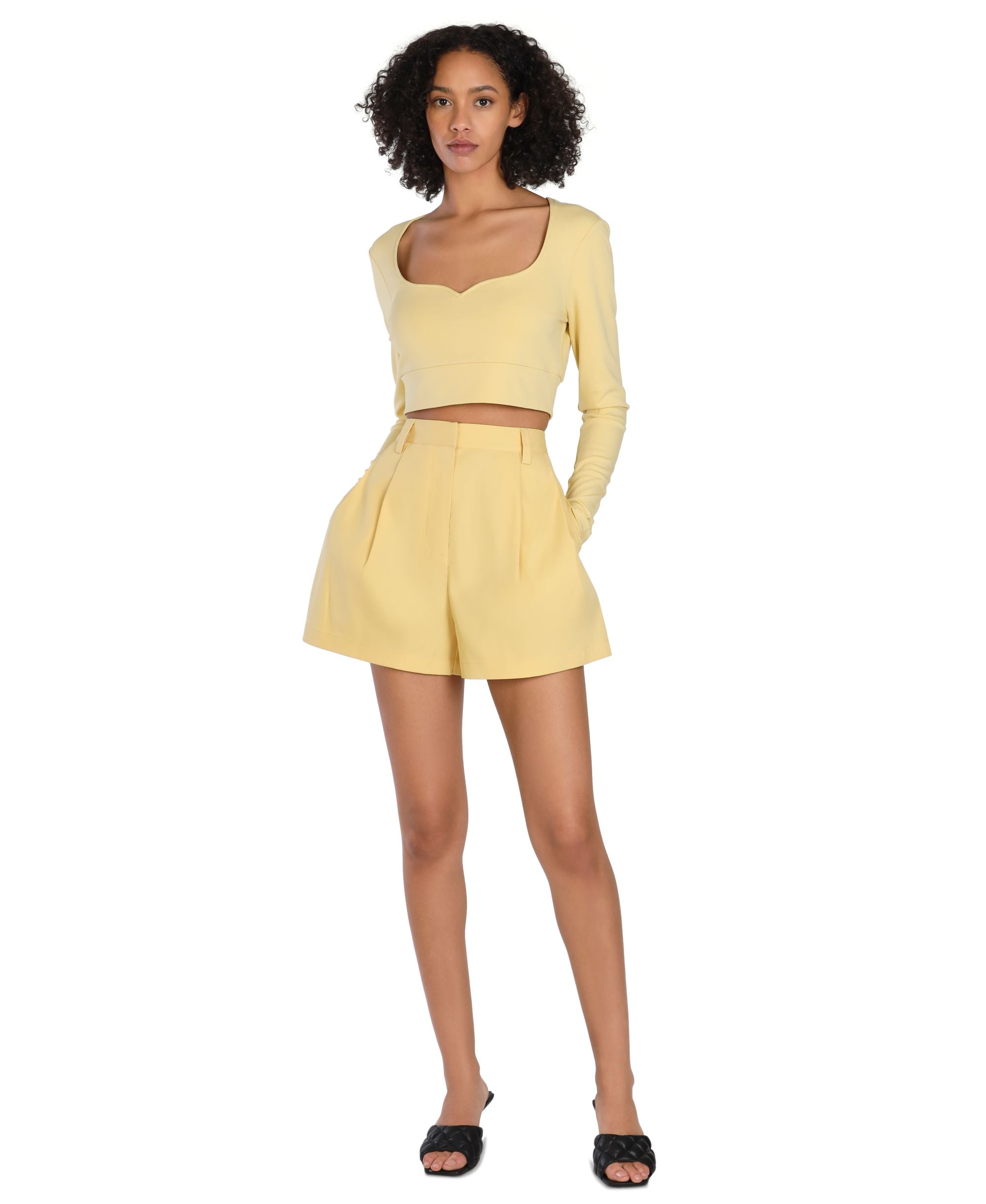 Bar III Nicole Williams English Pleated Shorts