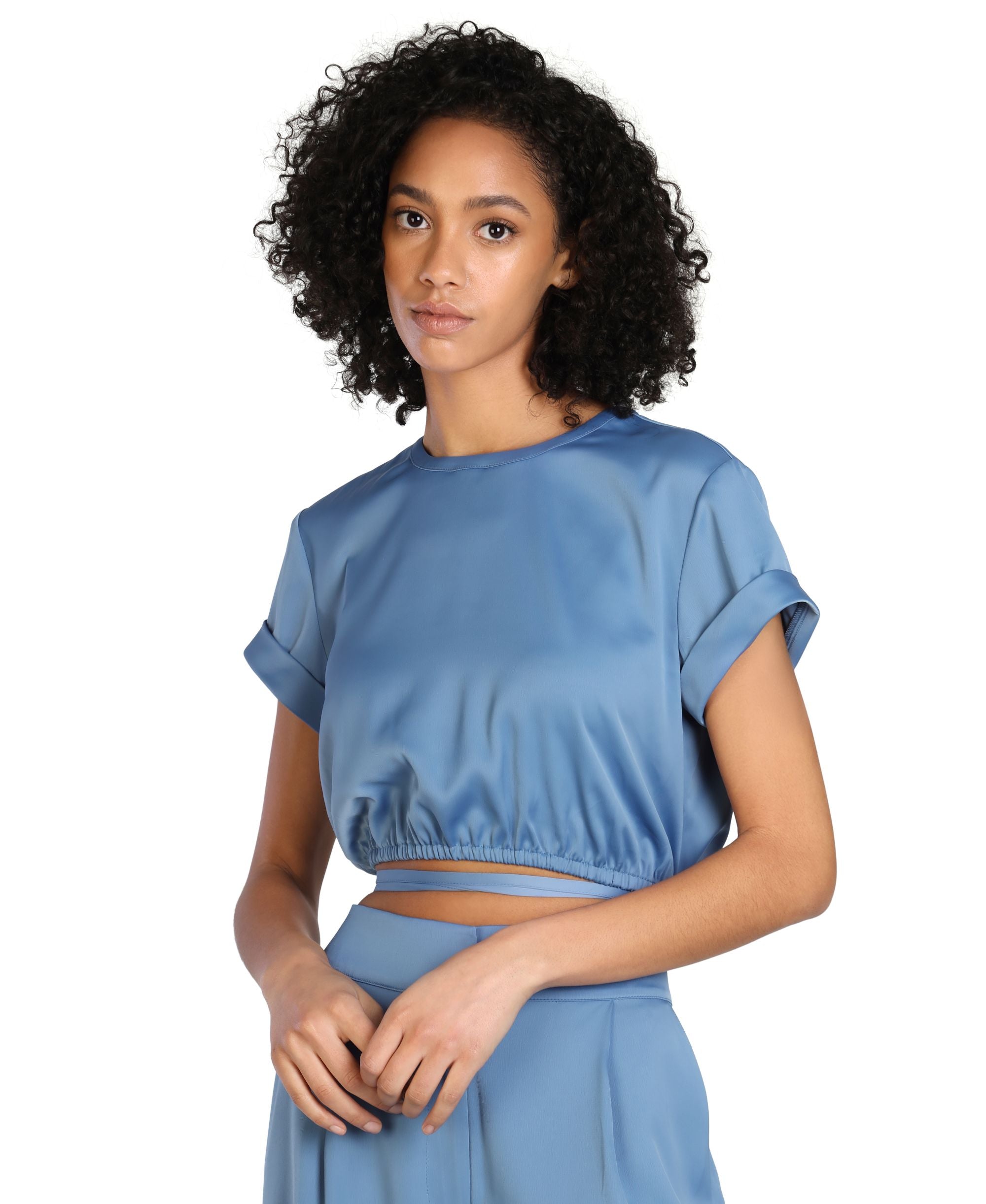 Bar III Nicole Williams English Cropped Top