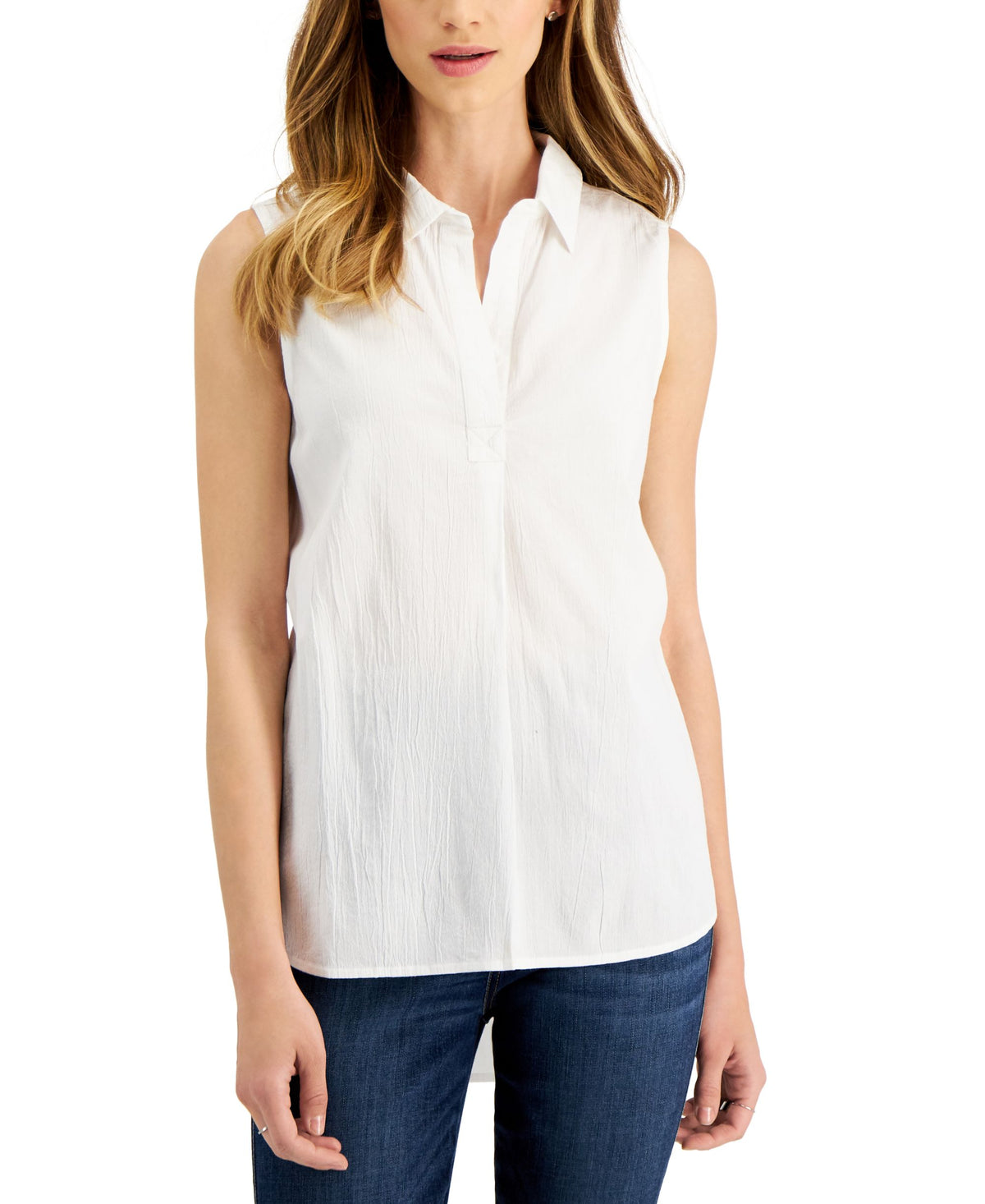 Style & Co Womens Sleeveless Popover Top