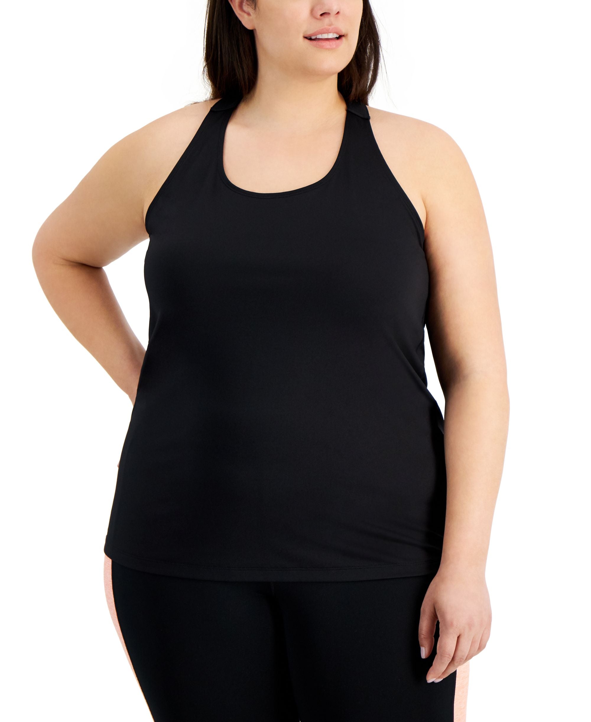 ID Ideology Plus Size Rainbow T Back Tank Top