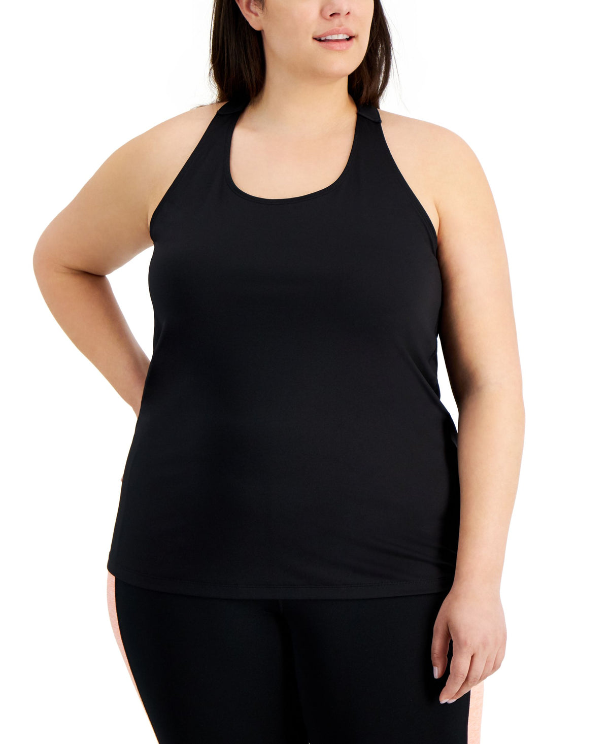 ID Ideology Plus Size Rainbow T Back Tank Top